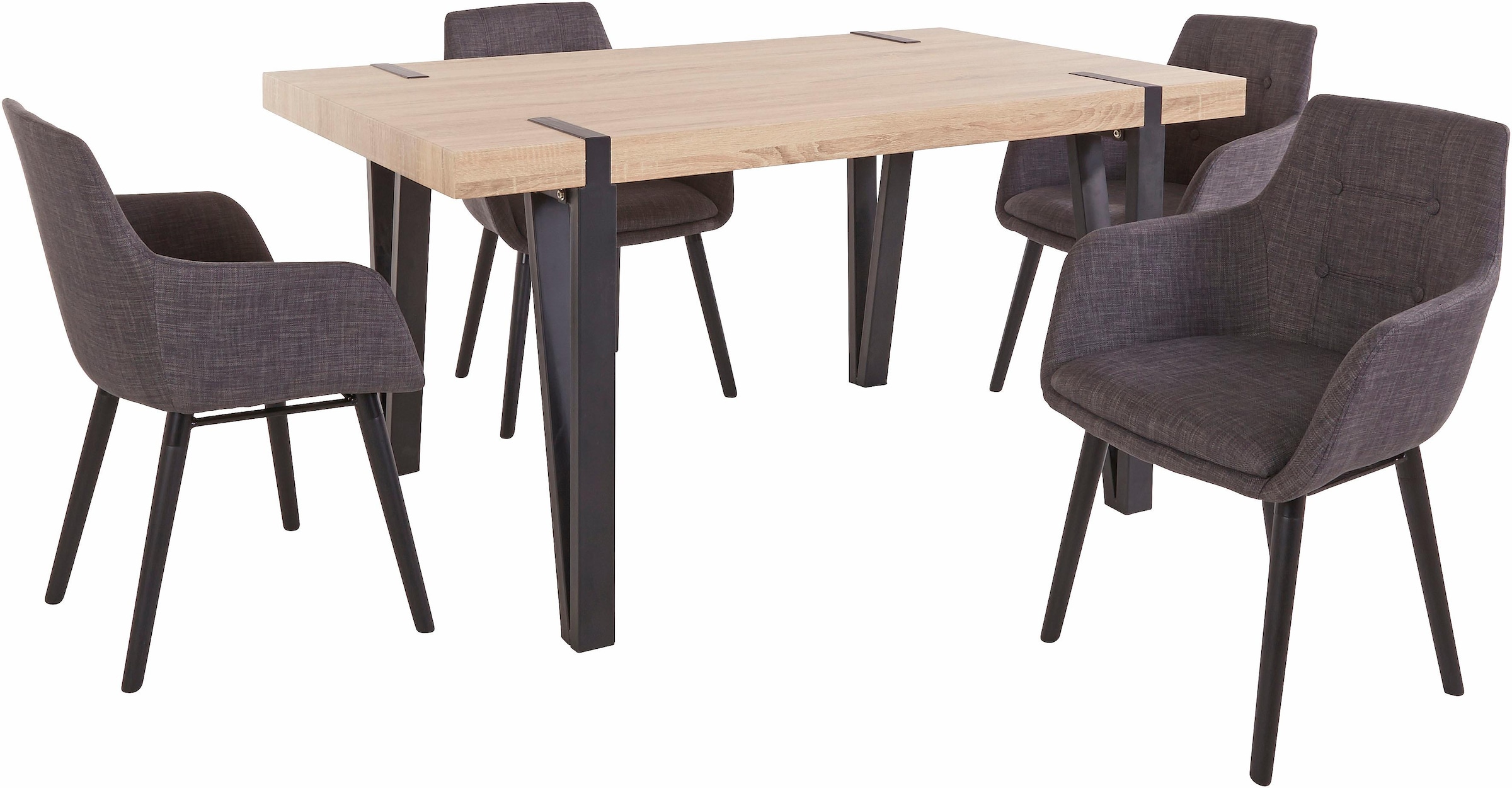 Home affaire Essgruppe »Sanchez und Bradford«, (Set, 5 tlg.), mit Tisch, Breite  150 cm bequem bestellen