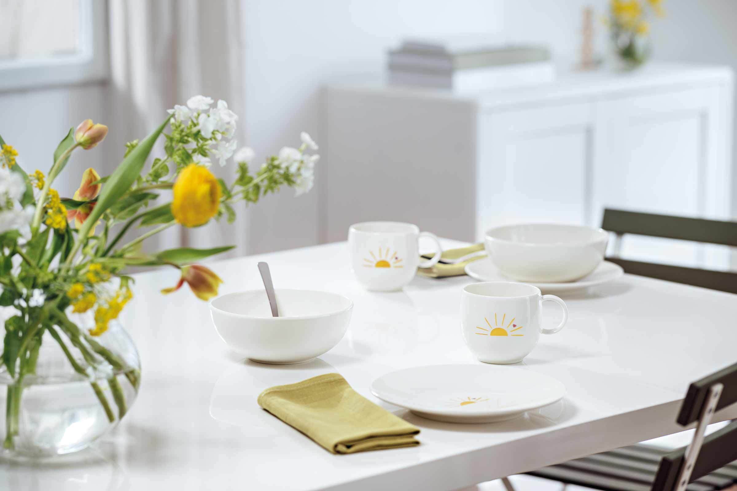 Villeroy & Boch Schale »Müslischale Hello Sunshine With Love ø 16,9 cm weiß-gelb«