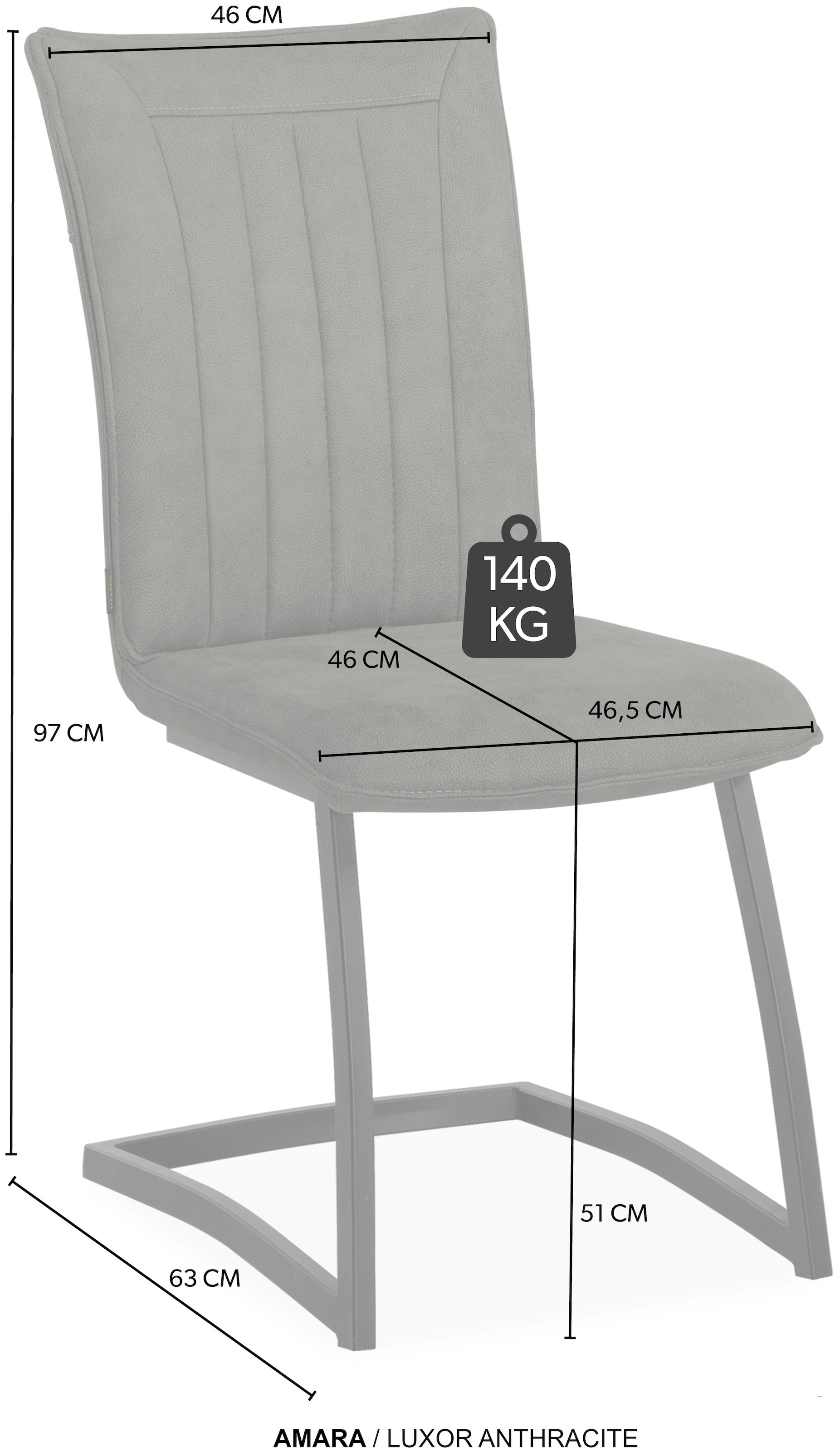 OMG Design Freischwinger »Amara«, (Set), 2 St., Stoff, Esszimmerstuhl, Küchenstuhl, pflegeleichter Bezug