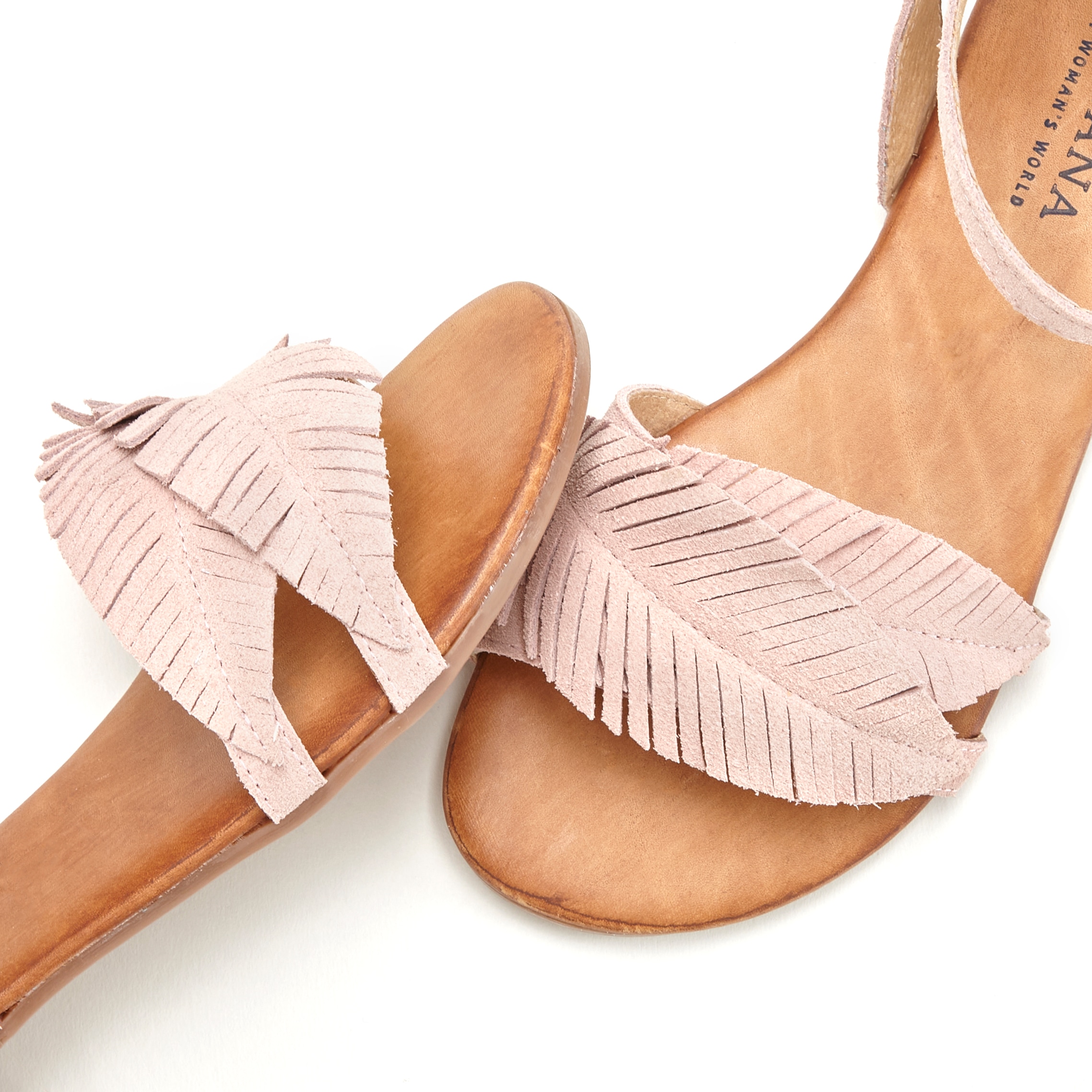 LASCANA Sandale »Sommerschuh«, Sandalette, Sommerschuh aus Leder mit modischen Fransen