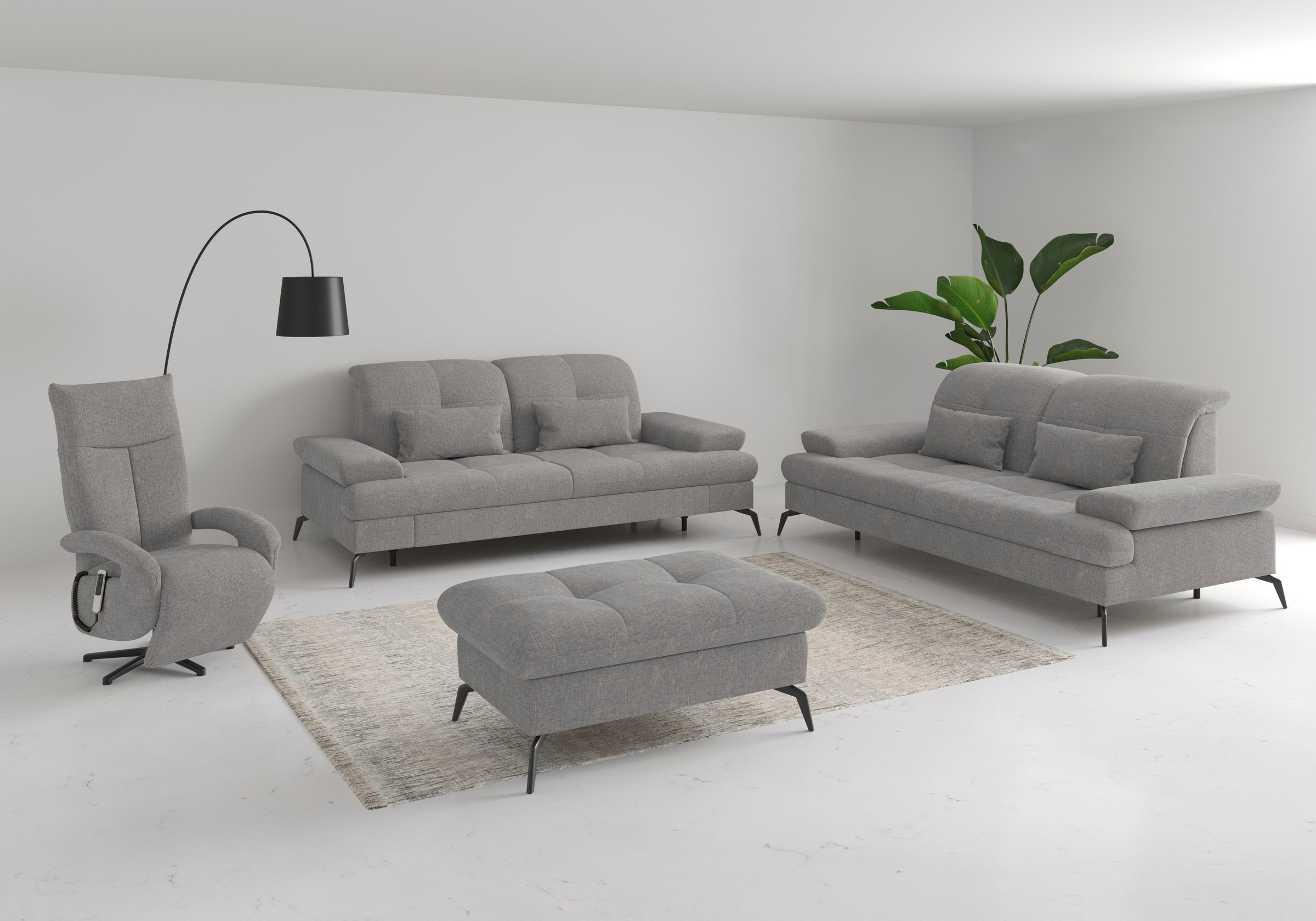 sit&more 2,5-Sitzer »Amica, inkl. Sitztiefenverstellung und Armteilverstellung«, wahlweise mit Kopfteilverstellung und Bettfunktion