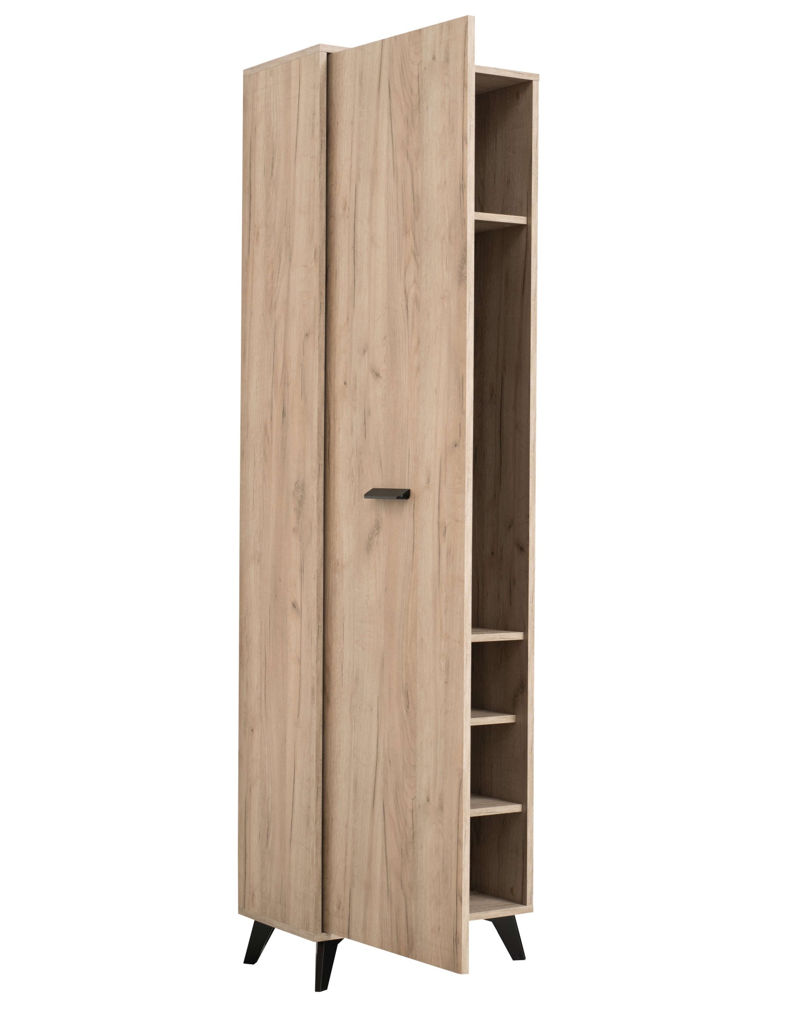 INOSIGN Garderoben-Set »Umbria, Flurmöbel, Dielenmöbel, Breite 175 cm, in Grau Eiche«, (Komplett-Set, 5 St., 5-st), (Set, 5-St) inkl. 2 Schränke, Sitzbank, Garderobenpaneel und Spiegel