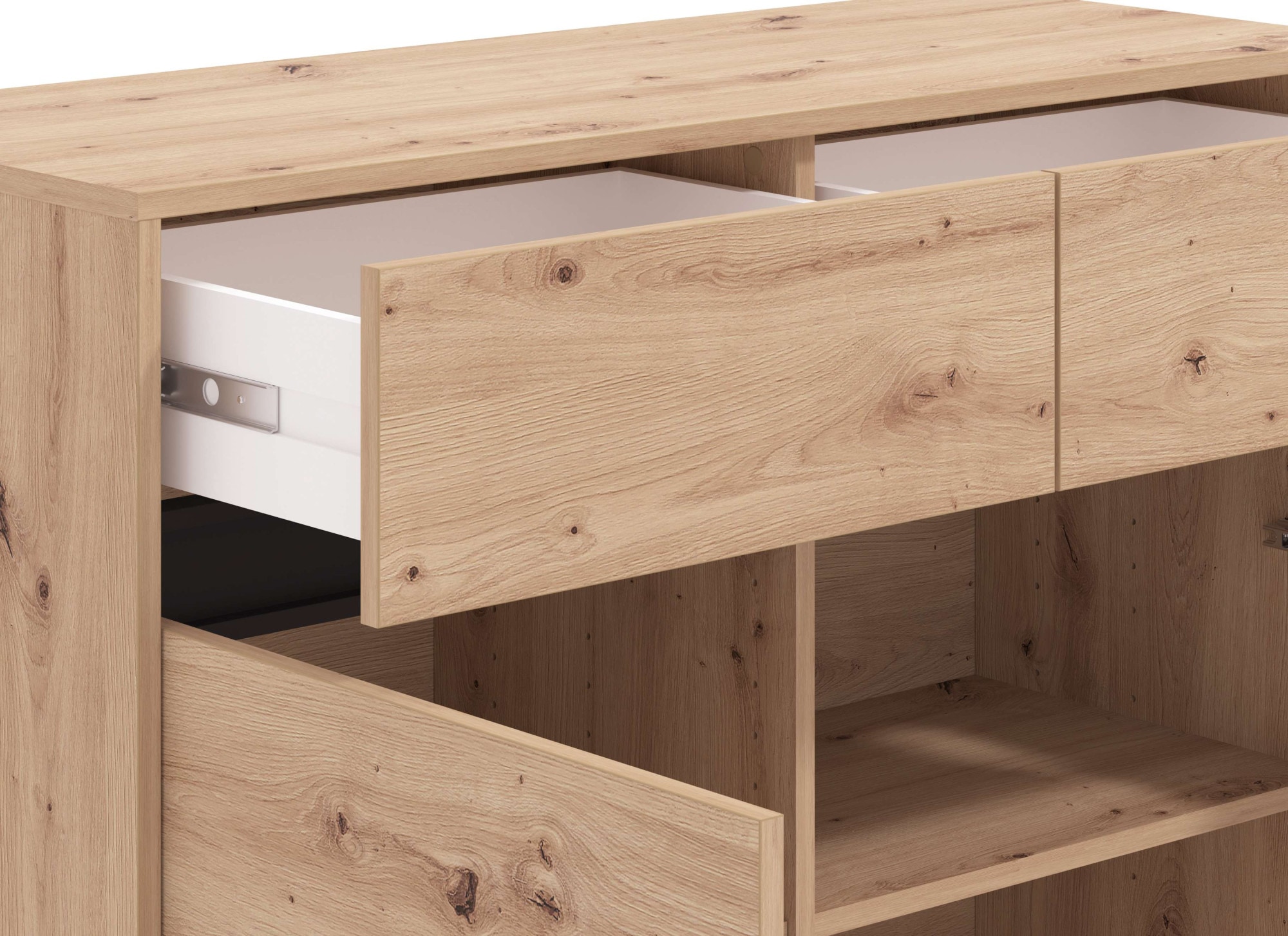 INOSIGN Kommode »Marron für Wohnzimmer, Flur, Schlafzimmer« Breite 106 cm, mit 2 Schubladen, hinter Türen 4 Fächer