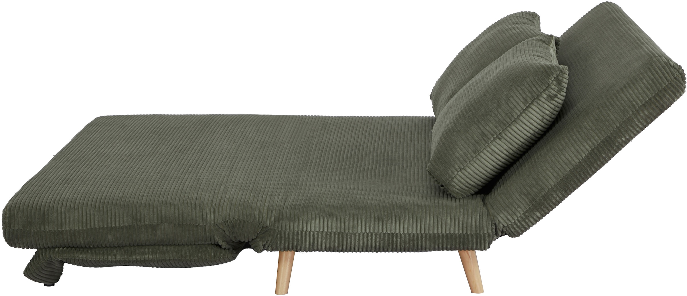 Home affaire Schlafsofa »AINSLEY 140 cm -2-Sitzer, verstellbare Rückenlehne« wandelbar zum Gästebett, Relaxsofa, Webstoff u. Cord-Bezug