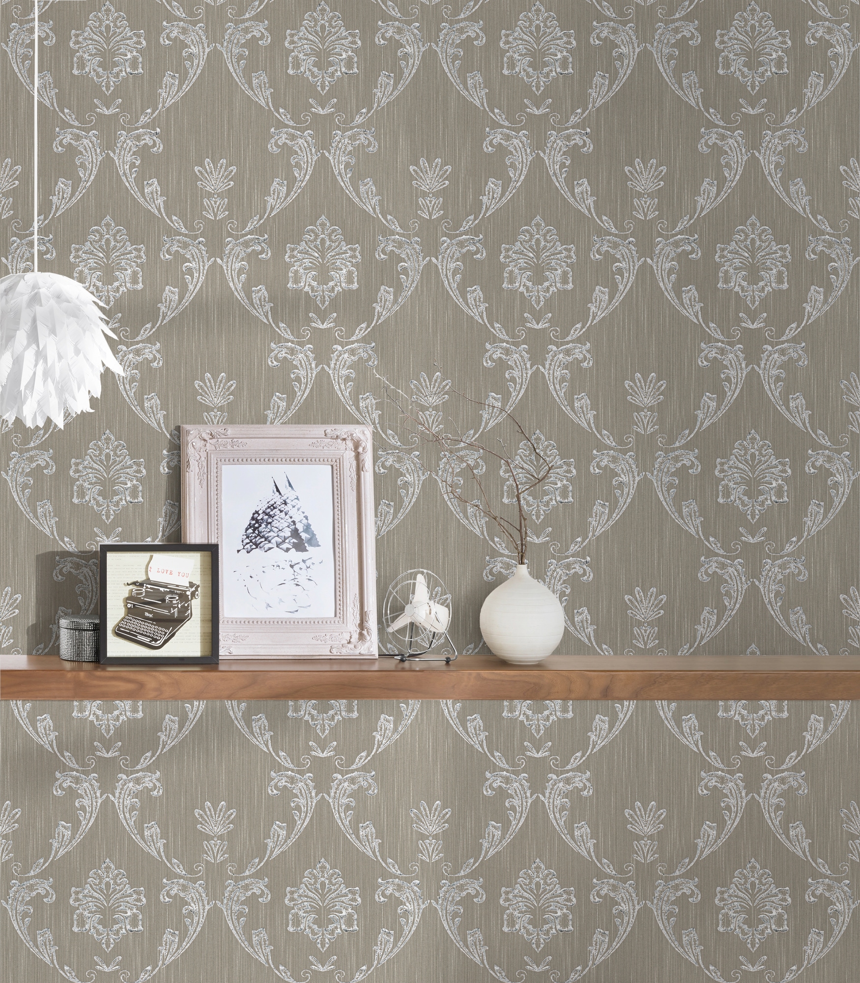 Architects Paper Textiltapete »Metallic Silk«, Barock-matt-glänzend, Ornament Tapete Barock