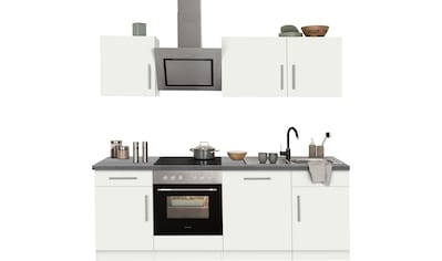 Küchenzeile »Cali«, mit E-Geräten, Breite 220 cm mit Hanseatic E-Geräten