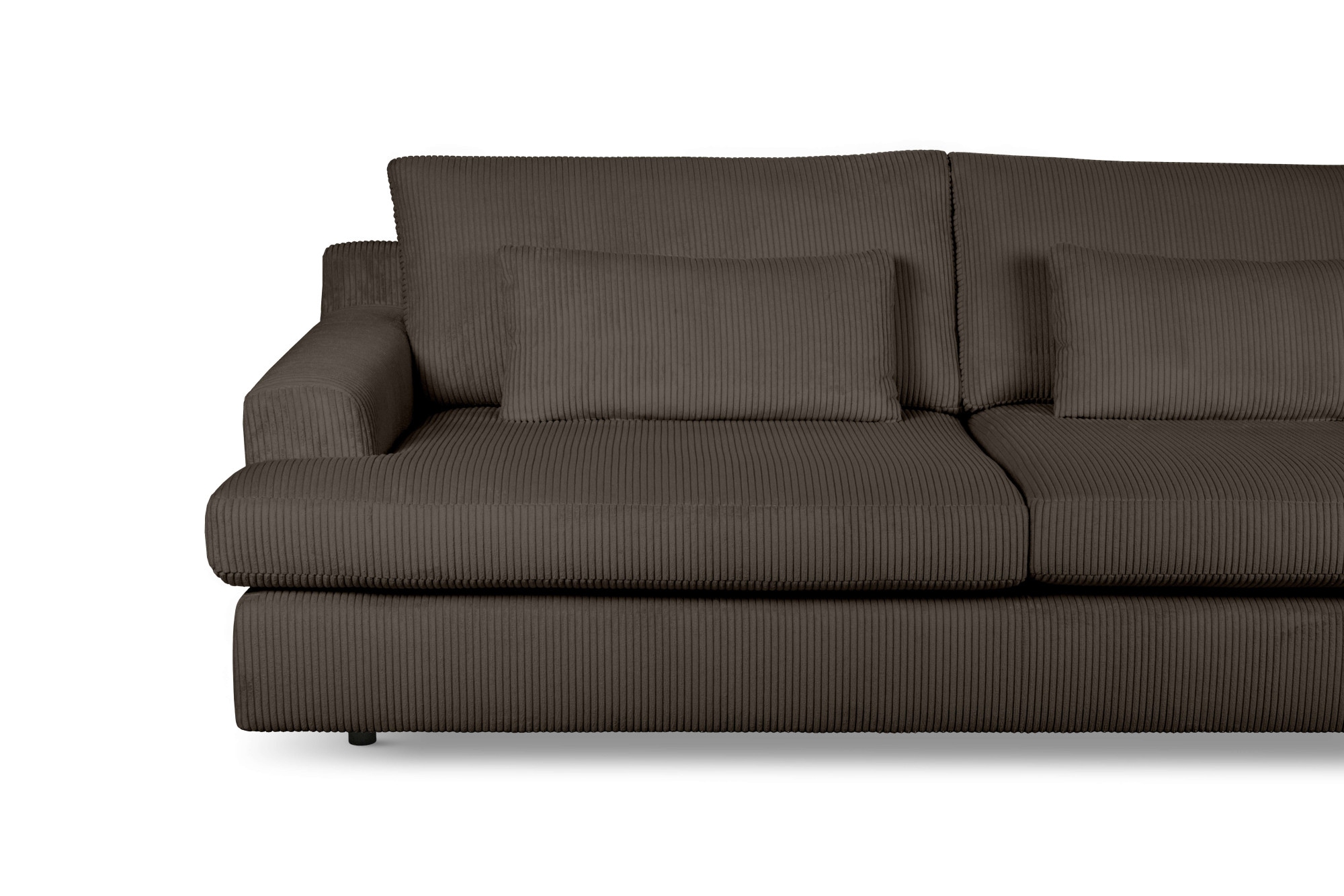 Home affaire Big-Sofa »Evelle 3 Sitzer Maxi«, 237 cm, tiefe Sitzfläche, Lounge-Sitzkomfort, Struktur, Breitcord