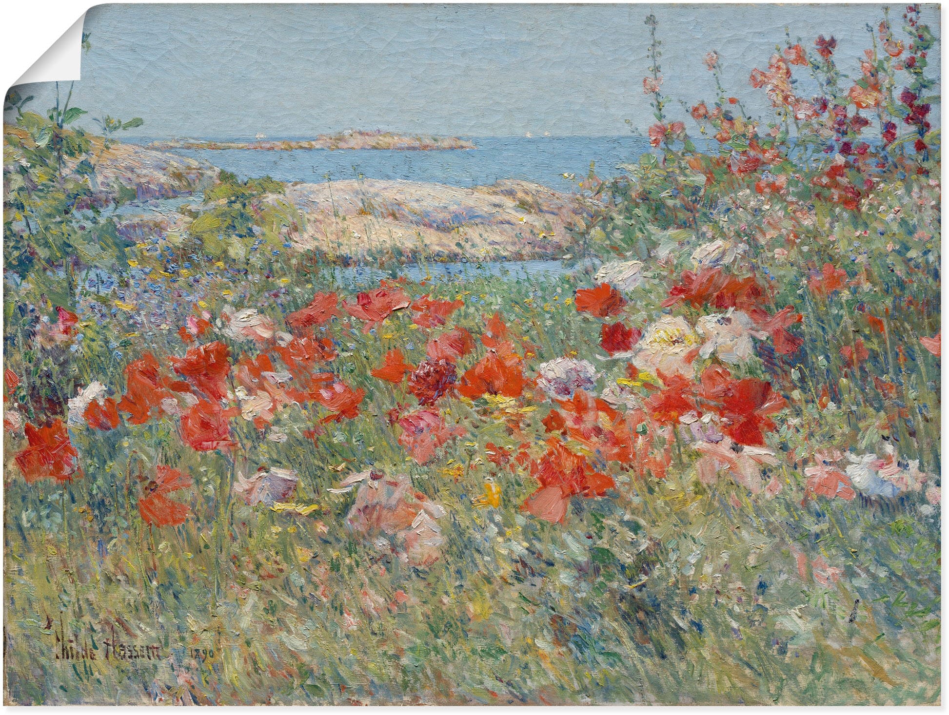 Wandbild »Celia Thaxters Garten 1890.«, Blumenwiese, (1 St.), als Leinwandbild,...