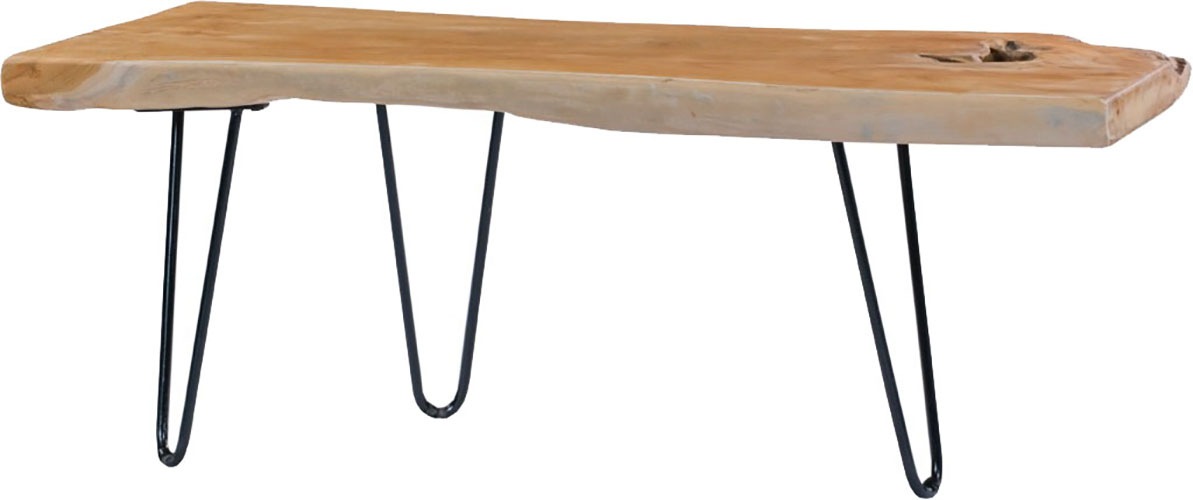 Kayoom Beistelltisch »Woodstock 325, Beistelltisch in Natur-Optik,hochwertiges Teakholz«, (1 St.), Hochwertiges Teakholz, stabile Bauweise, detailreiche Handarbeit