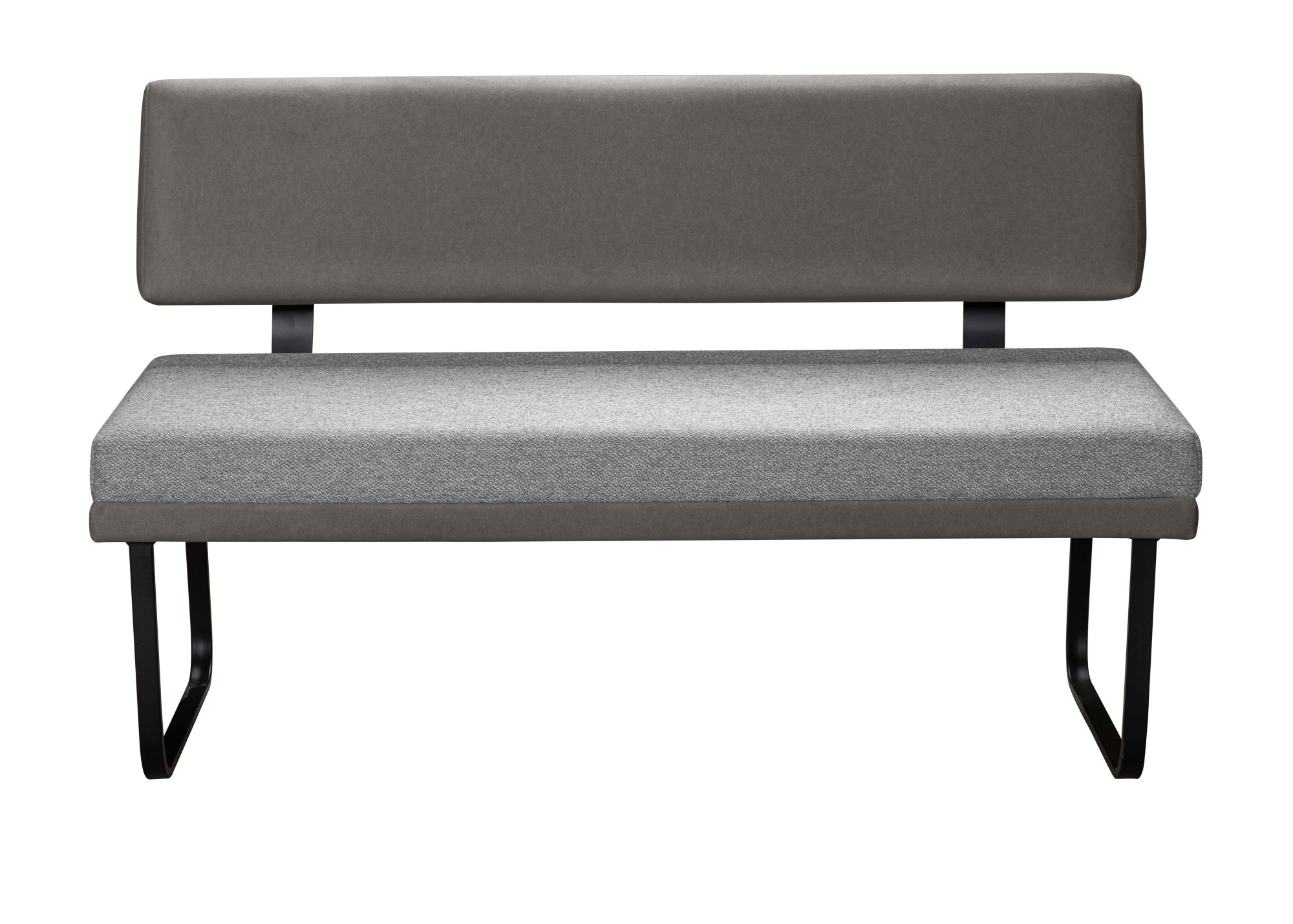 OTTO home Sitzbank »Gabi Esszimmerbank, Bank, Küchenbank, Polsterbank« Gestell aus matt-schwarzem Flachmetall, stabil, 2-Stoff-Design