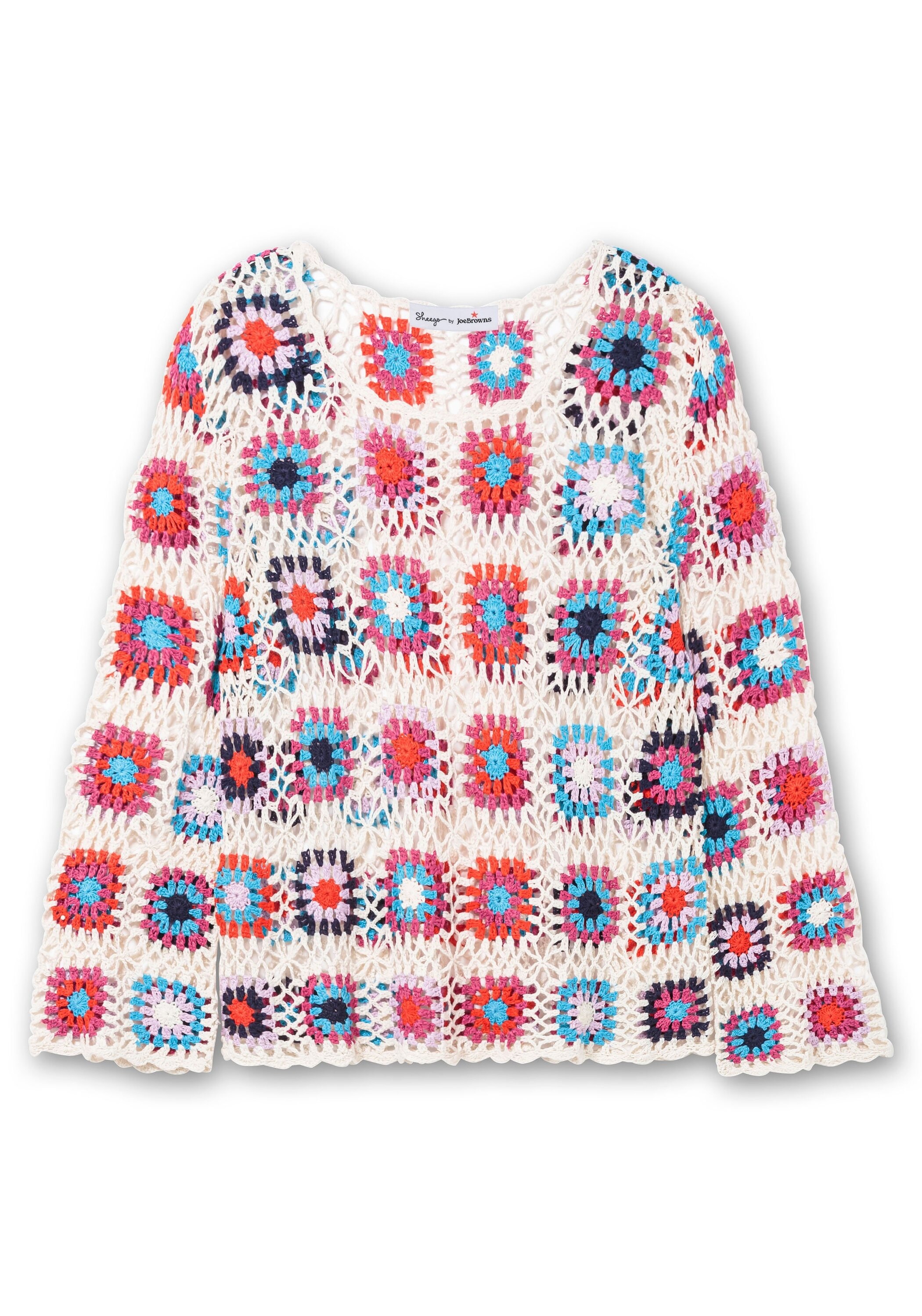 Sheego Strickpullover »Häkelpullover im Crochet-Muster«