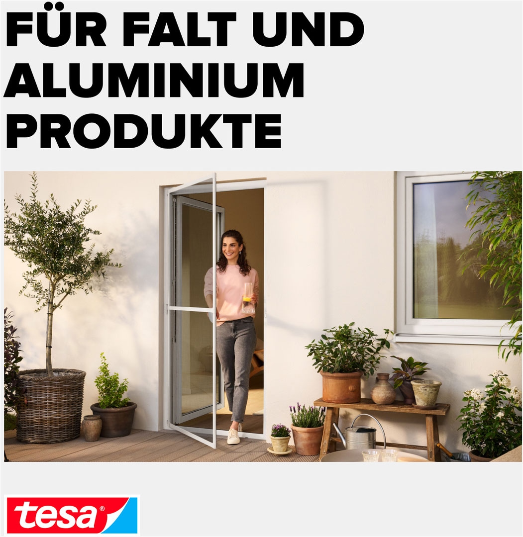 tesa Fliegengitter-Gewebe »Nachfüllrolle Fiberglas Premium - Fliegengitter Ersatzrolle« Packung, Nachfüllrolle, 1 Stk. tlg. INSECT STOP - 120x250cm, Anthrazit (Durchsichtig)