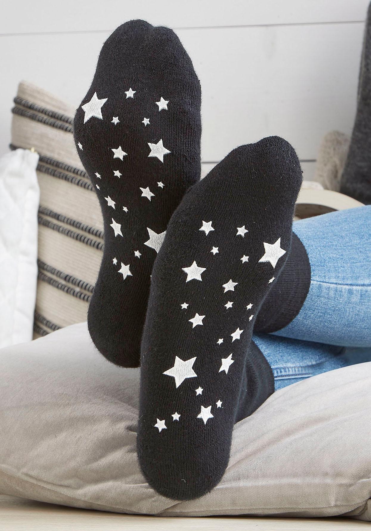Lavana im bei ABS-Socken, (3 ♕ Antirutschsohle Paar), mit Sterndesign