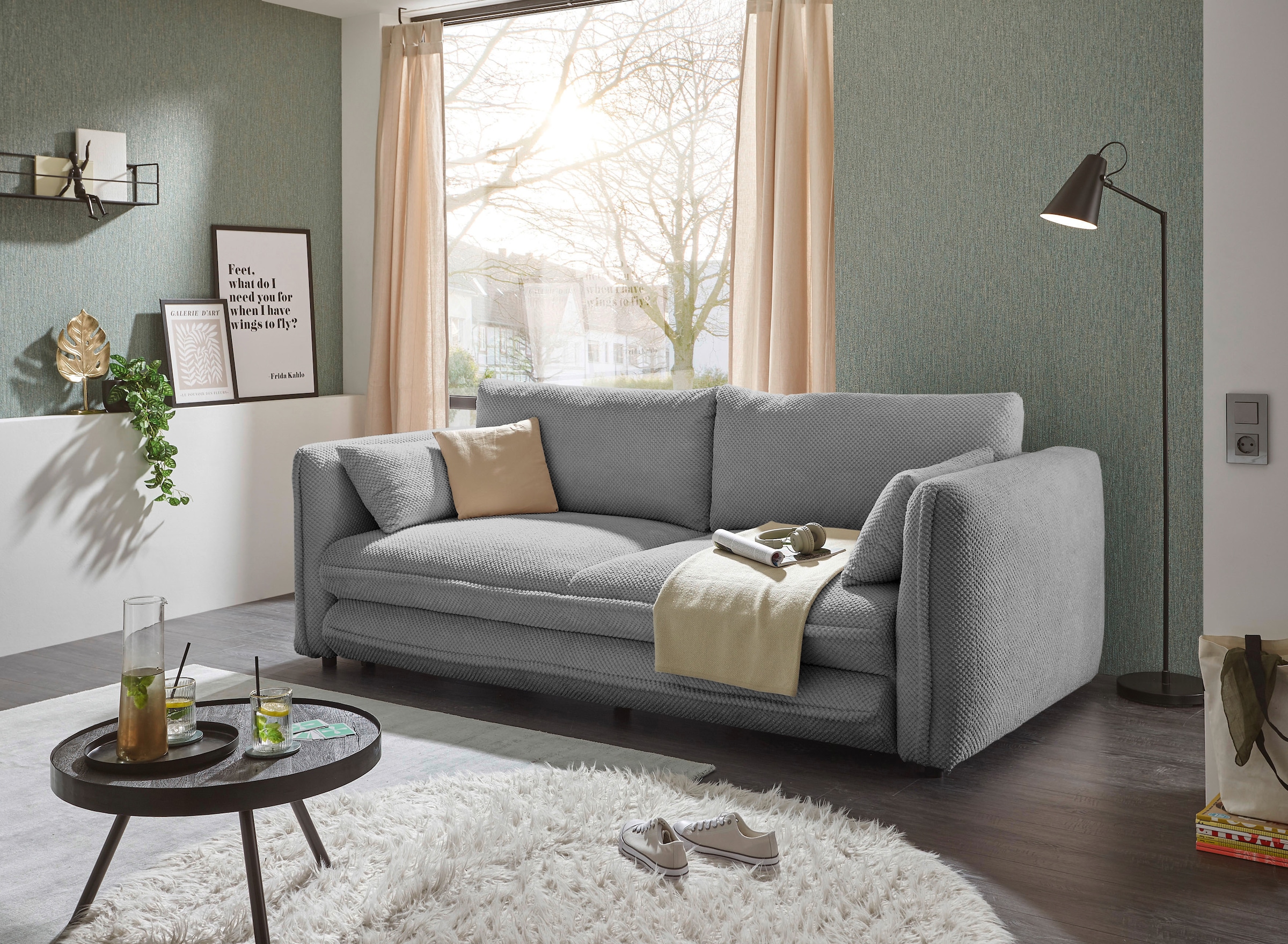 ED EXCITING DESIGN Schlafsofa »Stanley«, frei im Raum stellbar, mit Schlaffunktion und Bettkasten