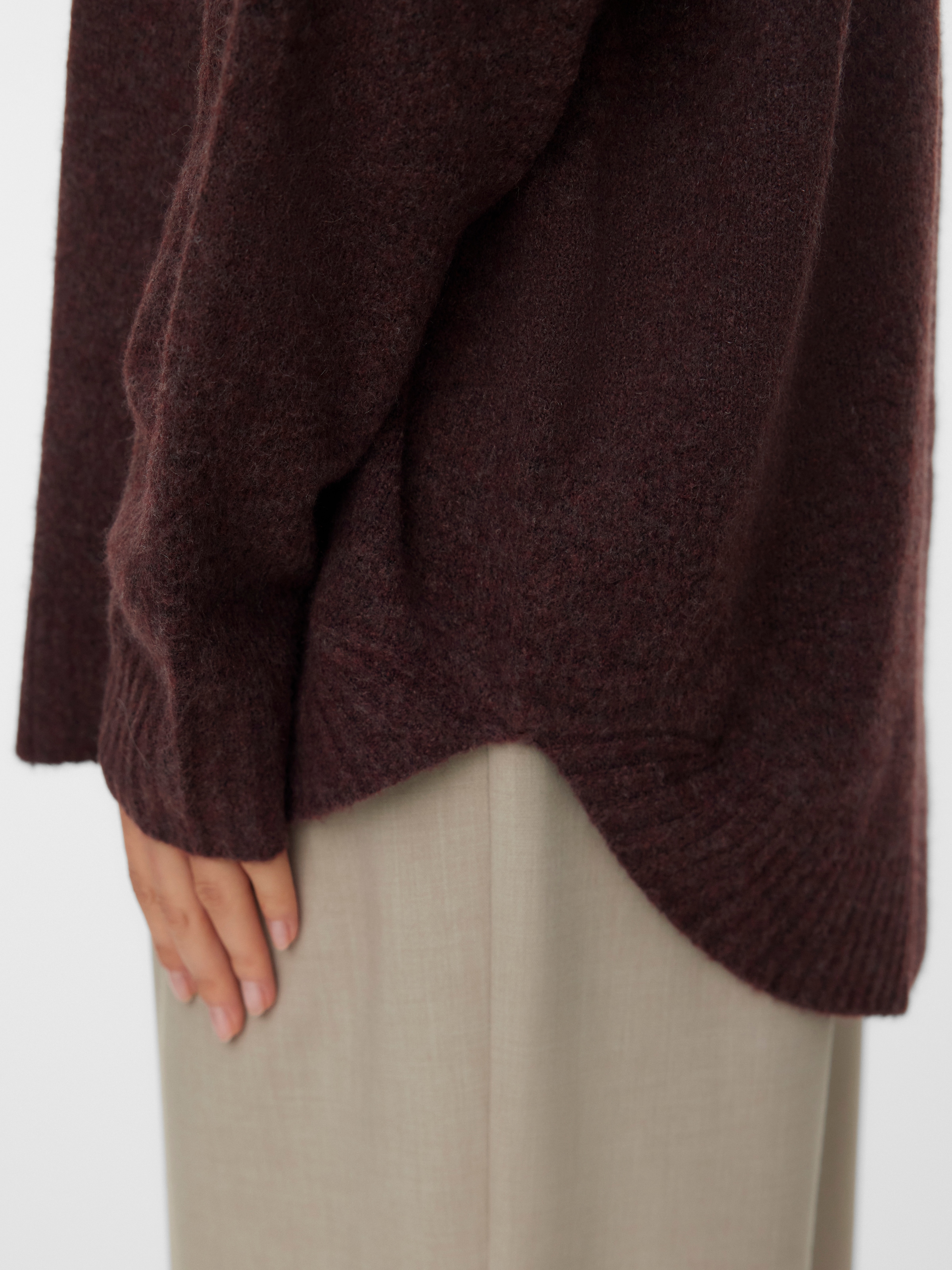 Vero Moda Strickpullover »VMPLAZA LS HIGHNECK LONG PULLOVER GA BOO«