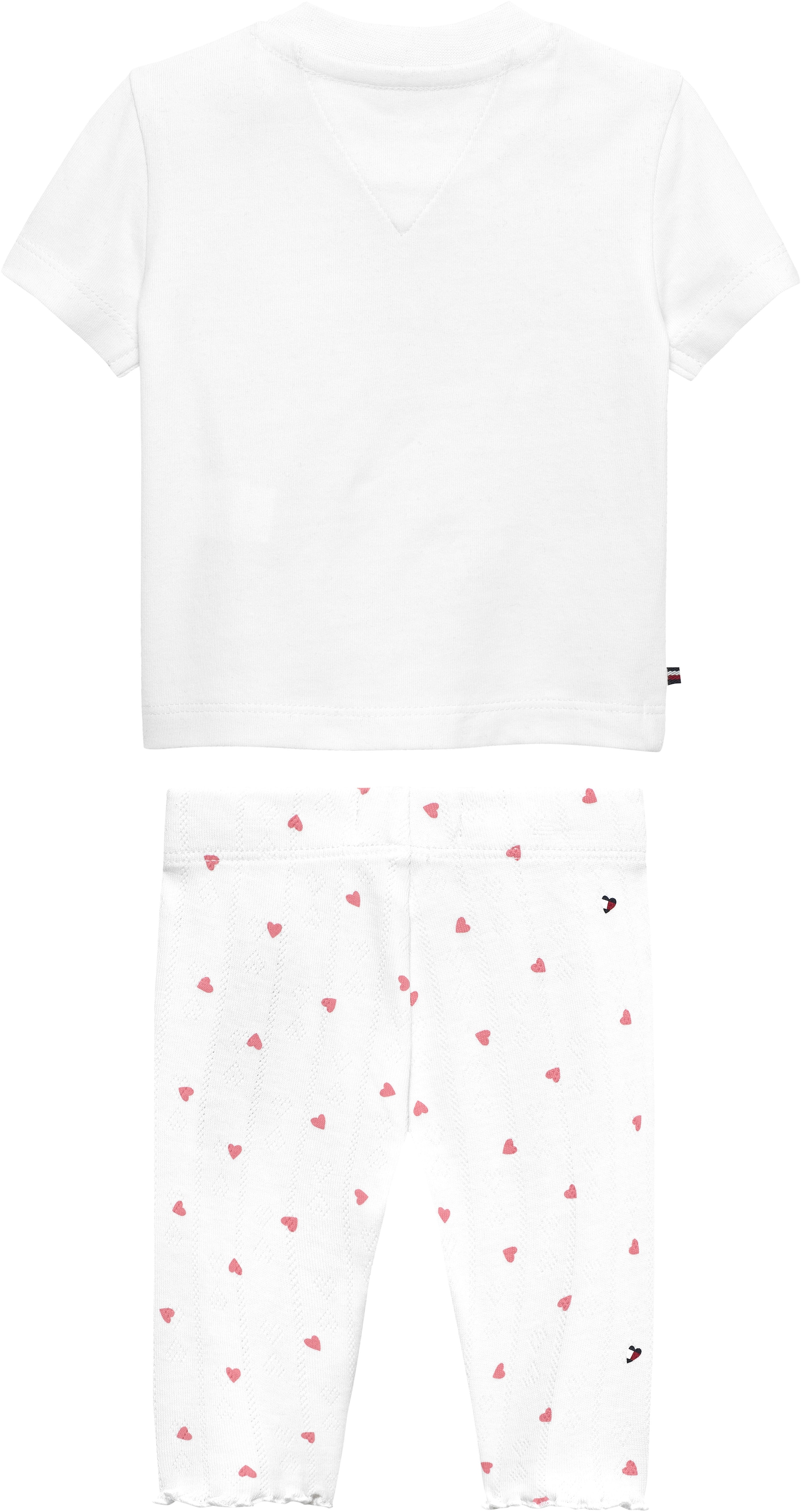 Tommy Hilfiger Shirt & Leggings »TEE + POINTELLE LEGGINGS SET« Set, 2 Regular fit mit Rundhalsausschnitt für Babys