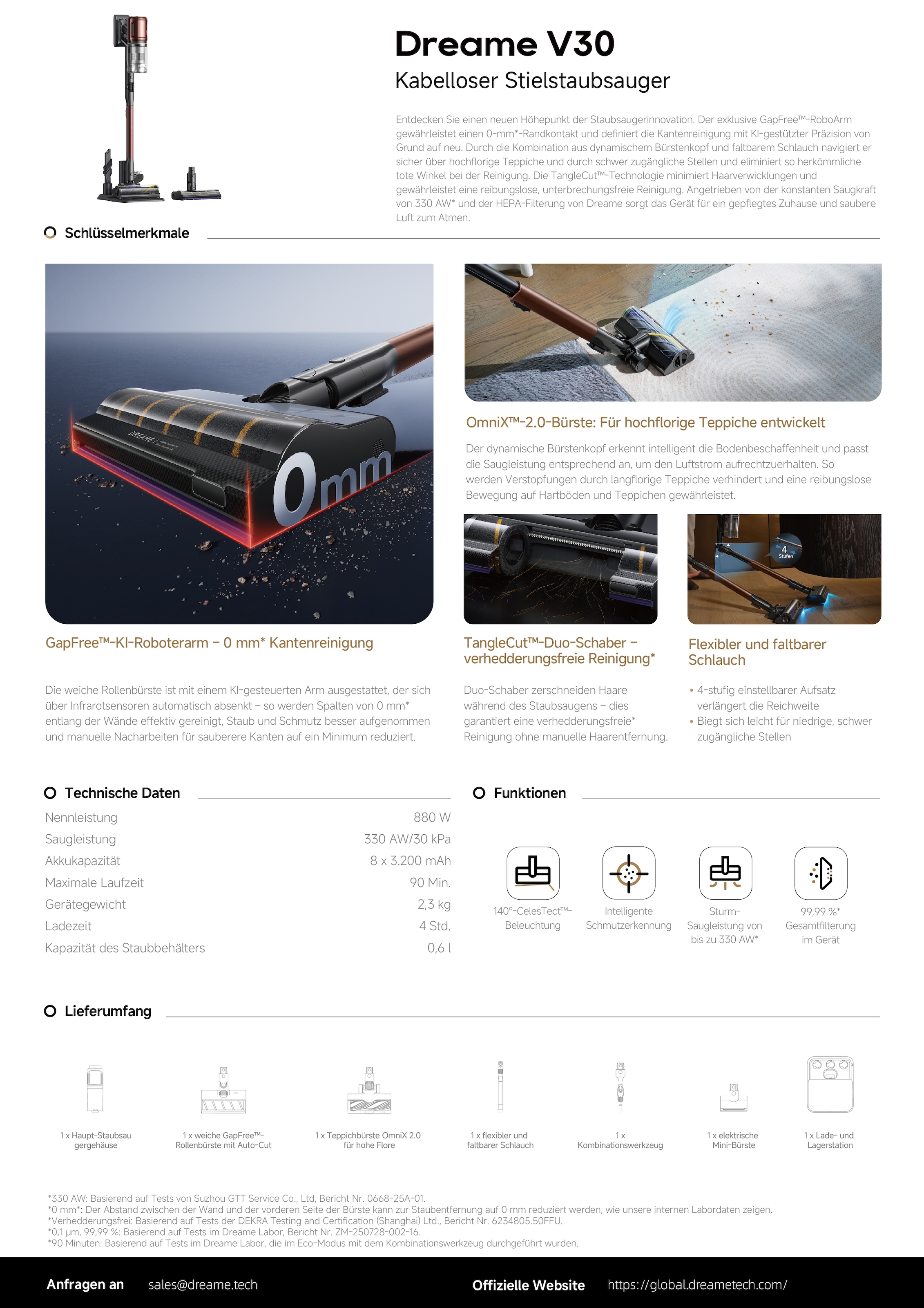 Dreame Akku-Stielstaubsauger »V30«