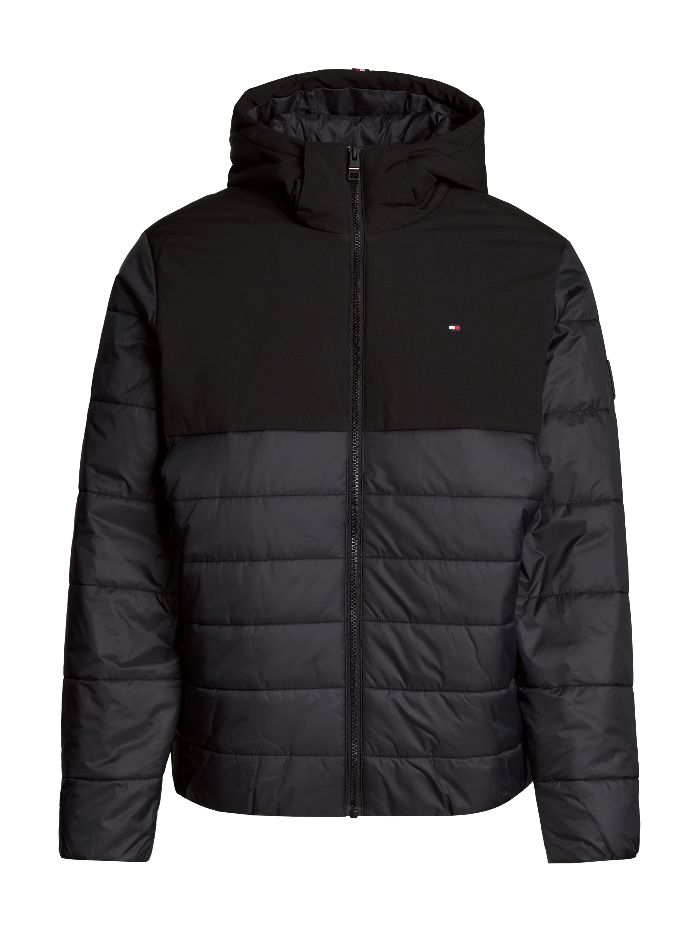 Tommy Hilfiger Steppjacke »CL MIXED MEDIA HOODED JACKET«, mit Kapuze