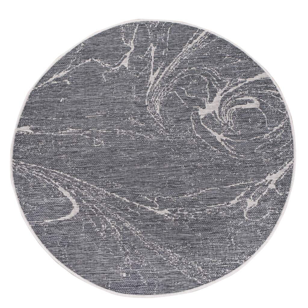 Carpet City Outdoorteppich »DUO RUG 5733« rund 5 mm Höhe Wendeteppich Wetterfest In- & Outdoor, Balkon, Terrasse, Wohnzimmer