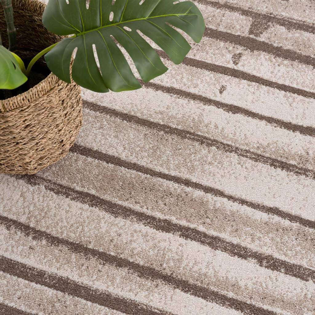 Carpet City Teppich »Moda«, rechteckig, 11 mm Höhe, Kurzflor, Streifen-Muster, Weicher Flor