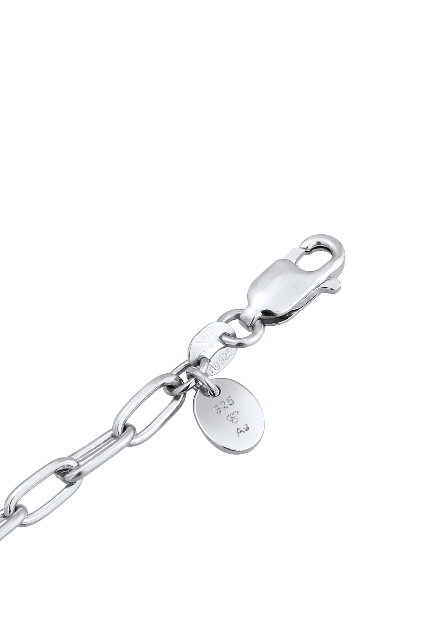 Elli Premium Y-Kette »Halskette Y-Kette Gliederkette Synthetische Perle Weiß 925 Sterling Silber«