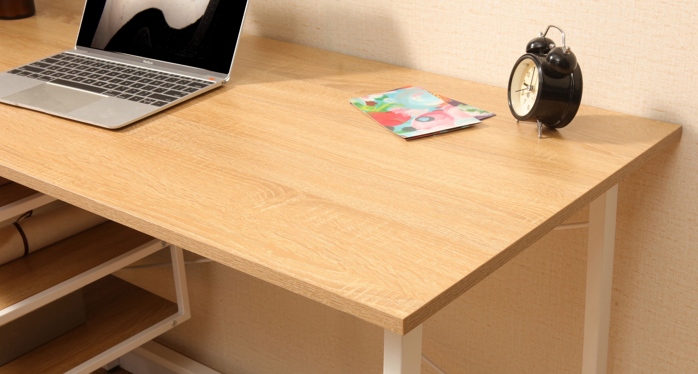 Home affaire Schreibtisch »COWELL«, Computertisch, 3 Ablagefächer, stabiles Metallgestell, Breite 120 cm