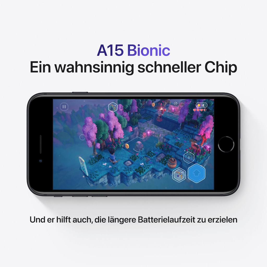 Apple Smartphone »iPhone SE (2022)«, Midnight, 11,94 cm/4,7 Zoll, 128 GB Speicherplatz, 12 MP Kamera