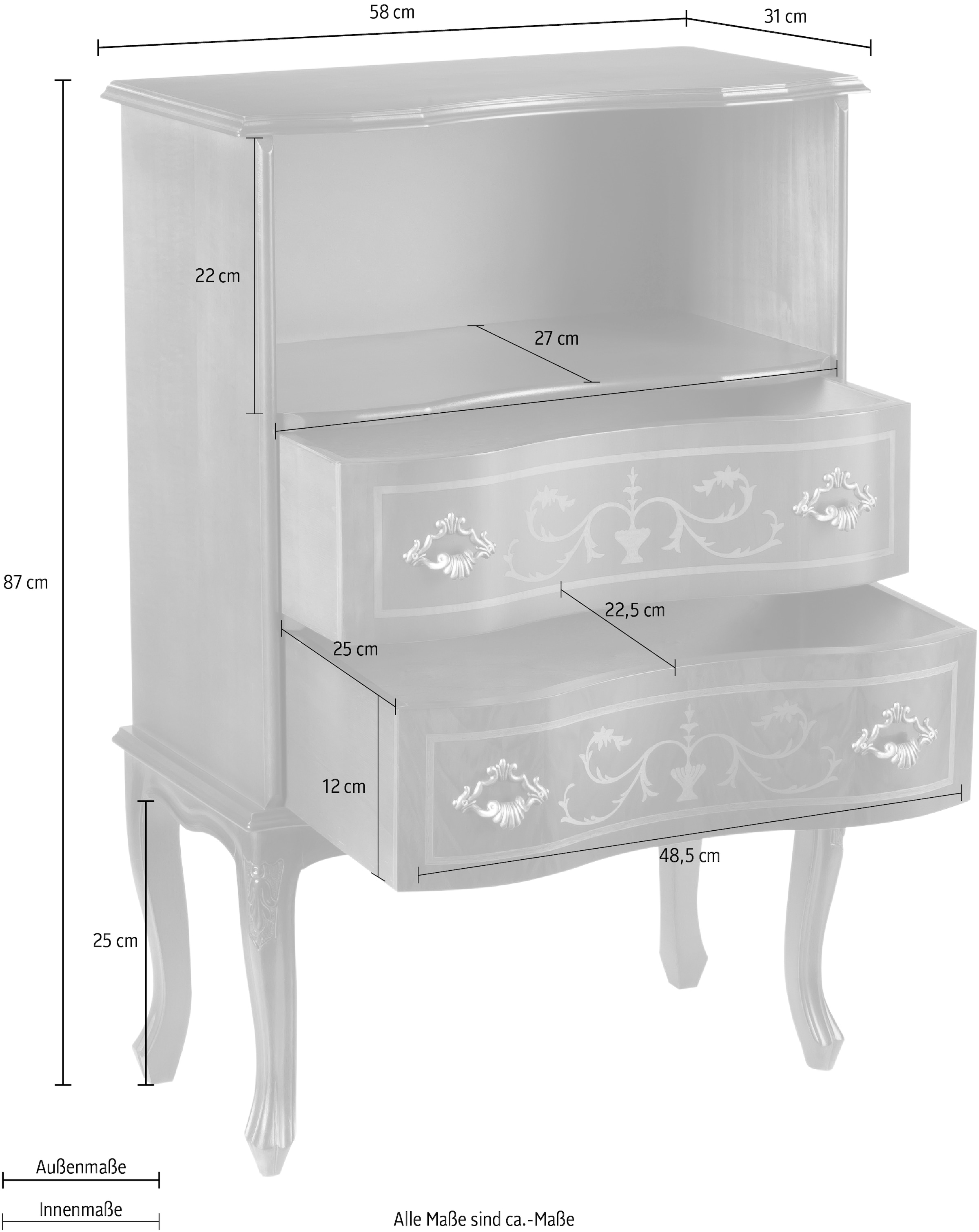 Home affaire Kommode »Palermo«, Breite 58 cm