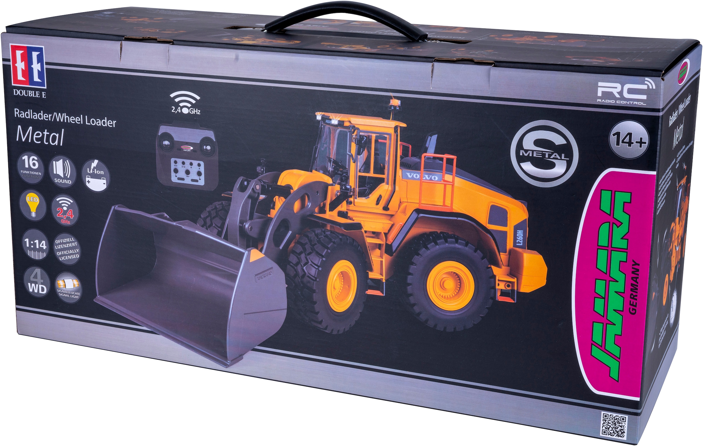 Jamara RC-Bagger »Radlader Volvo L260H Metal  2,4GHz« LED-Licht; Maßstab 1:14
