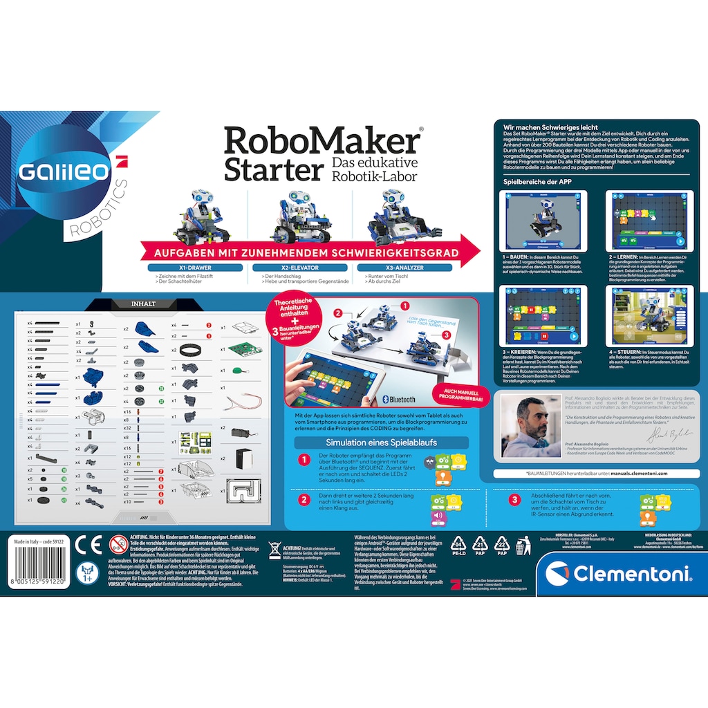 Clementoni® Modellbausatz »Galileo, RoboMaker Starter«