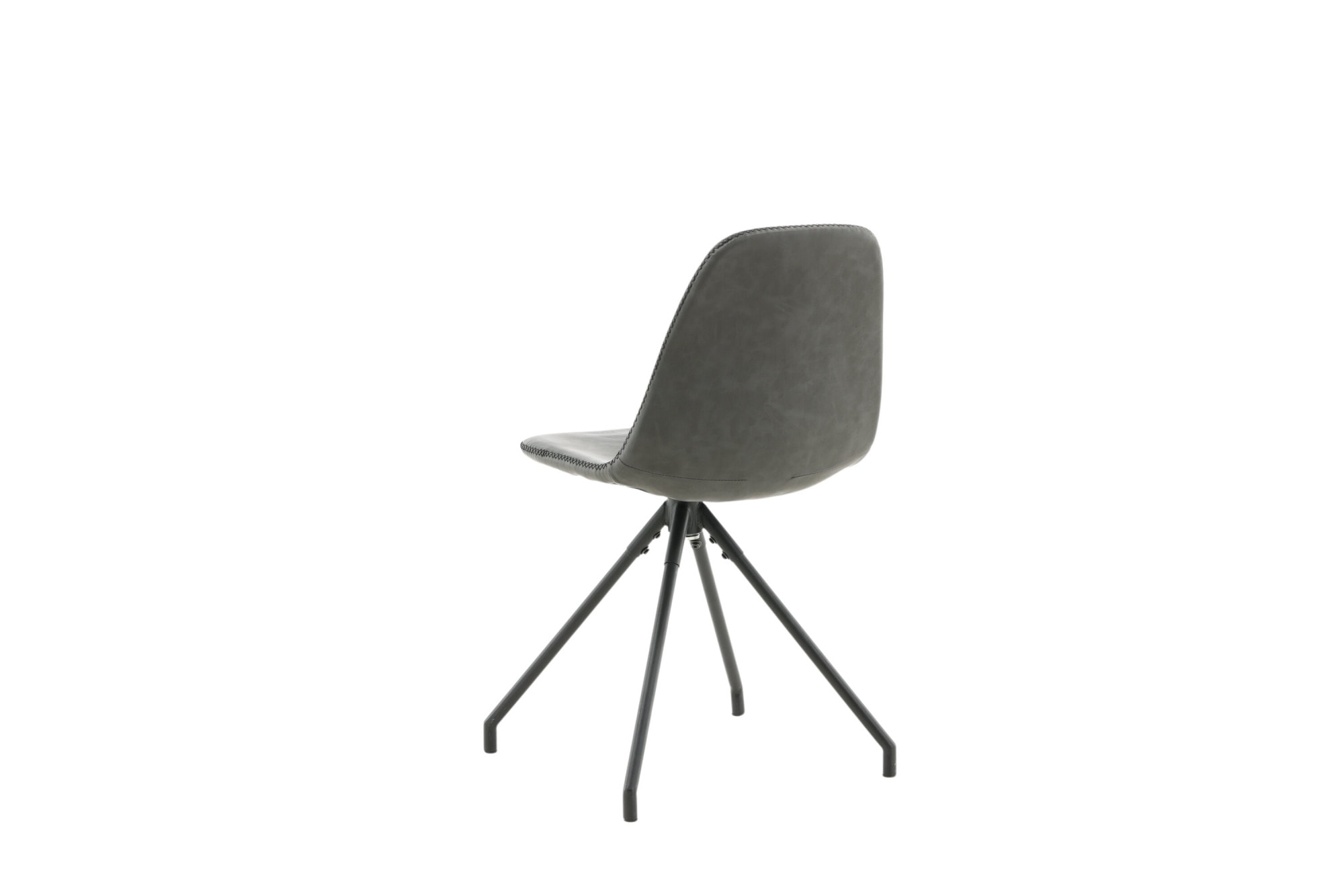 Venture Home Esszimmerstuhl »Polar, 2er-Set drehbare Esszimmerstühle in Schwarz-PU, mit Steppung« () 2 Stk.Drehstuhl, Lederlook, Metallbeine, Ziernähte, edel