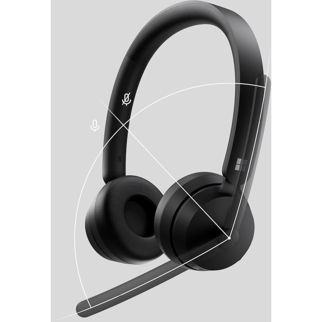 Microsoft On-Ear-Kopfhörer »Modern Wireless Headset«, WLAN (WiFi), integrierte Steuerung für Anrufe und Musik-Noise-Reduction