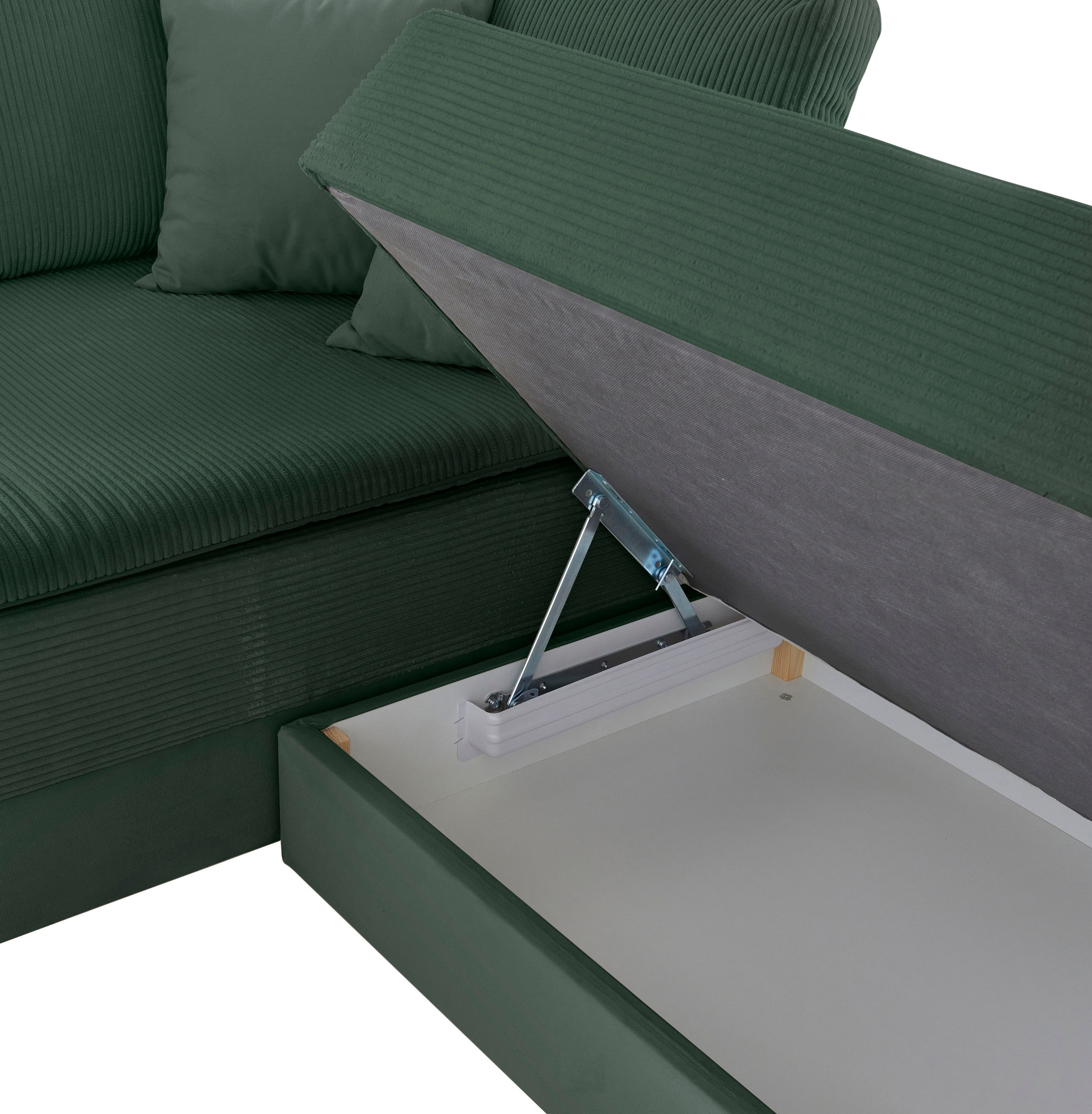 INOSIGN Ecksofa »Night & Day L-Form mit Dauer-Schlaffunktion mit Armlehne«, mit Boxspring-Bettfunktion 180x200 cm und Bettkasten, Dauerschläfer!