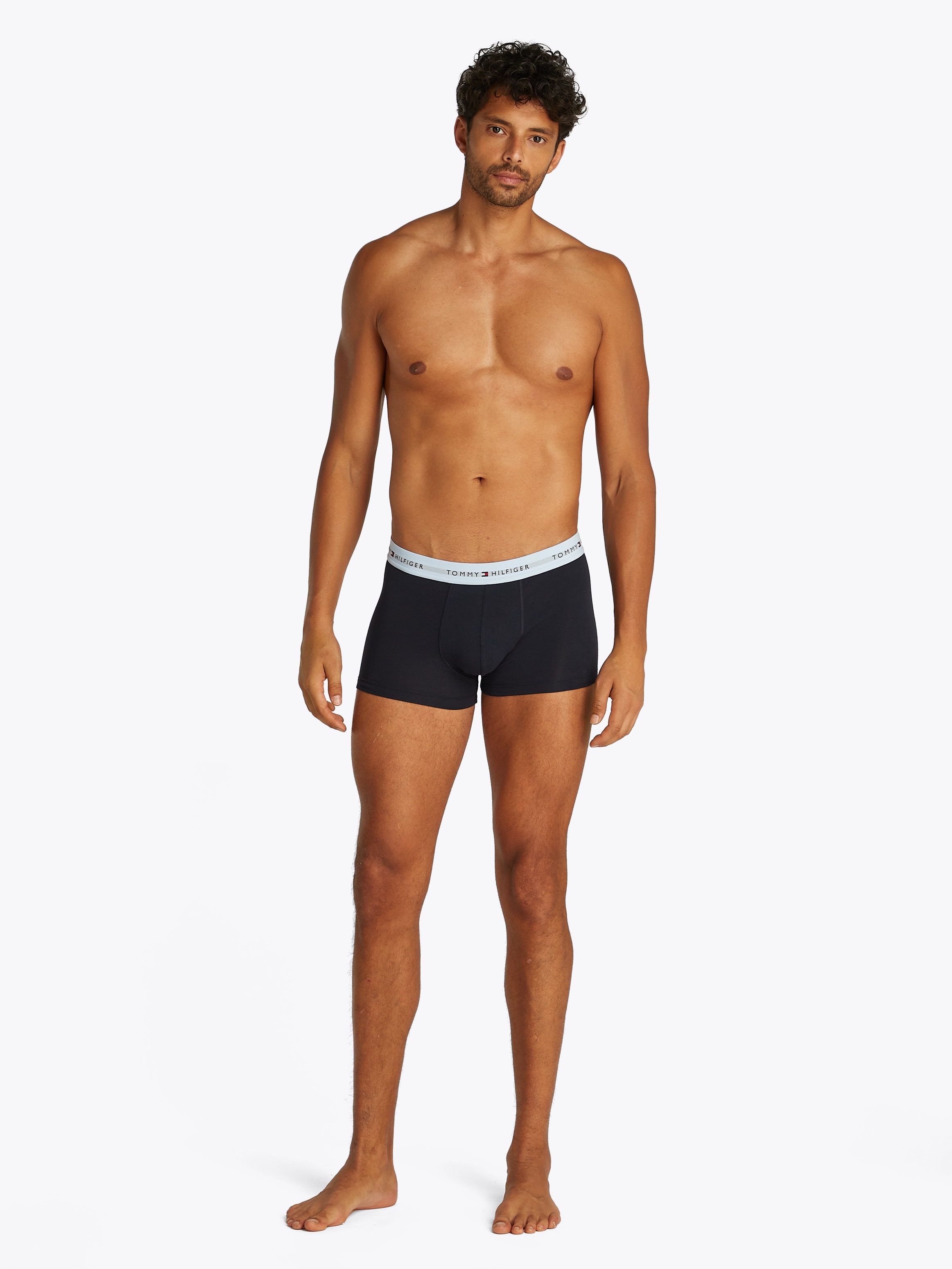 Tommy Hilfiger Underwear Trunk »3P WB TRUNK«, (Packung, 3 St., 3er-Pack), mit kontrastfarbenem Logobund