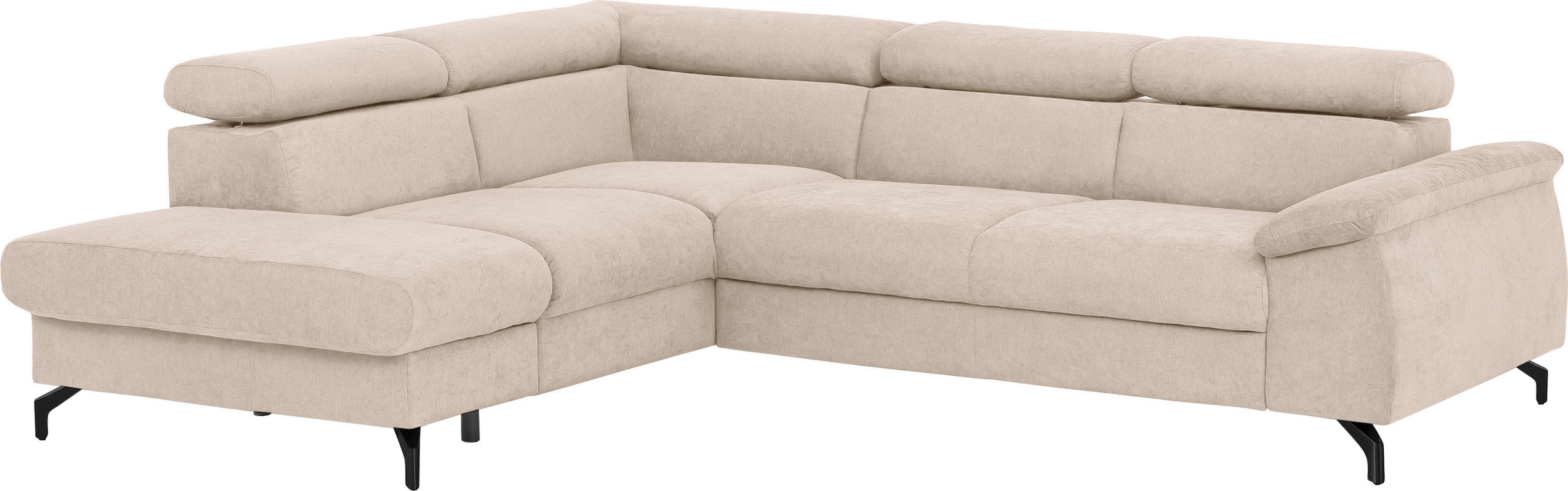 COTTA Ecksofa »Kitty L-Form, B: 249 cm« mit Kopfteilverstellung, optional Bettfunktion & Bettkasten