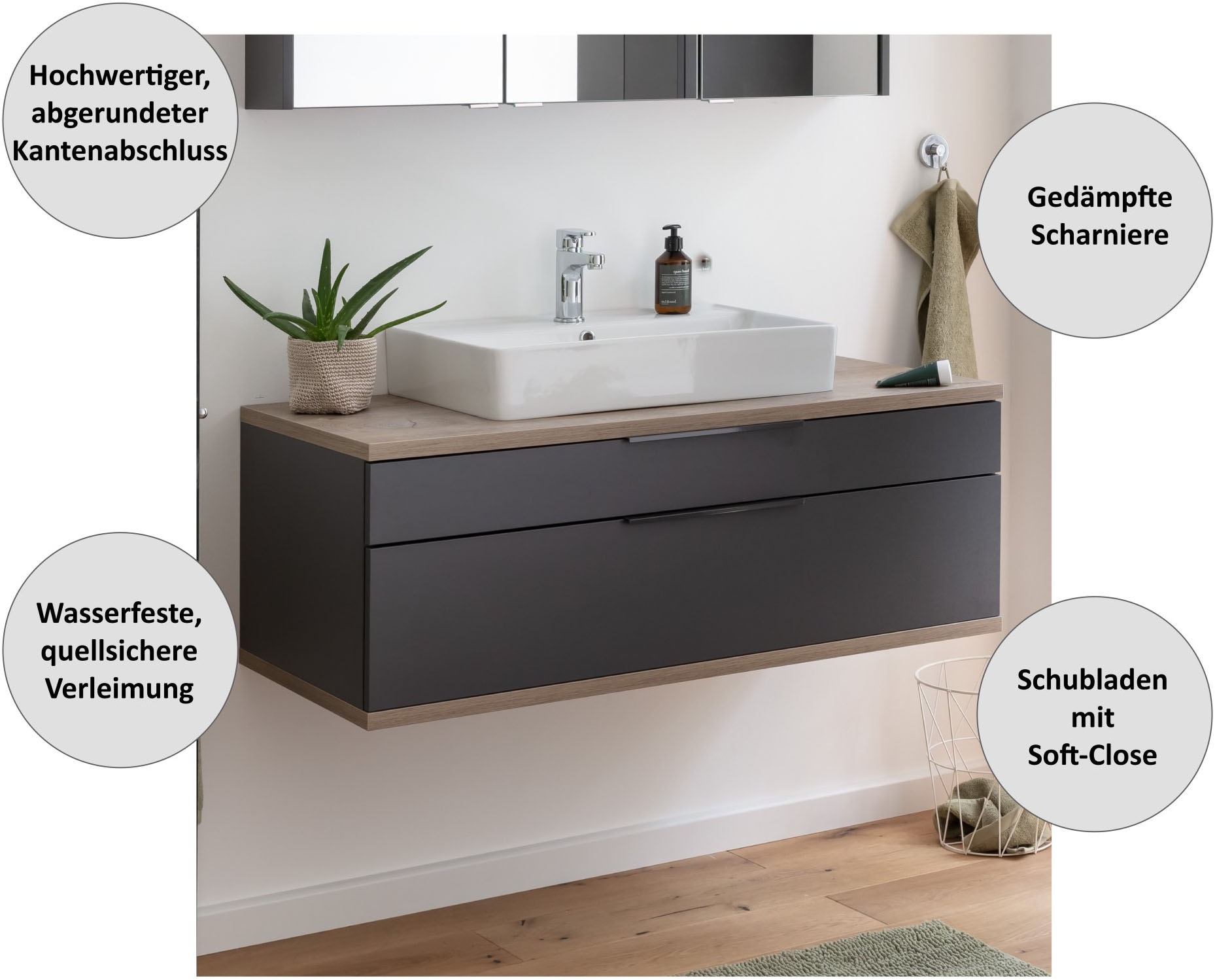 welltime Badmöbel-Set »Belmont« 3 tlg.