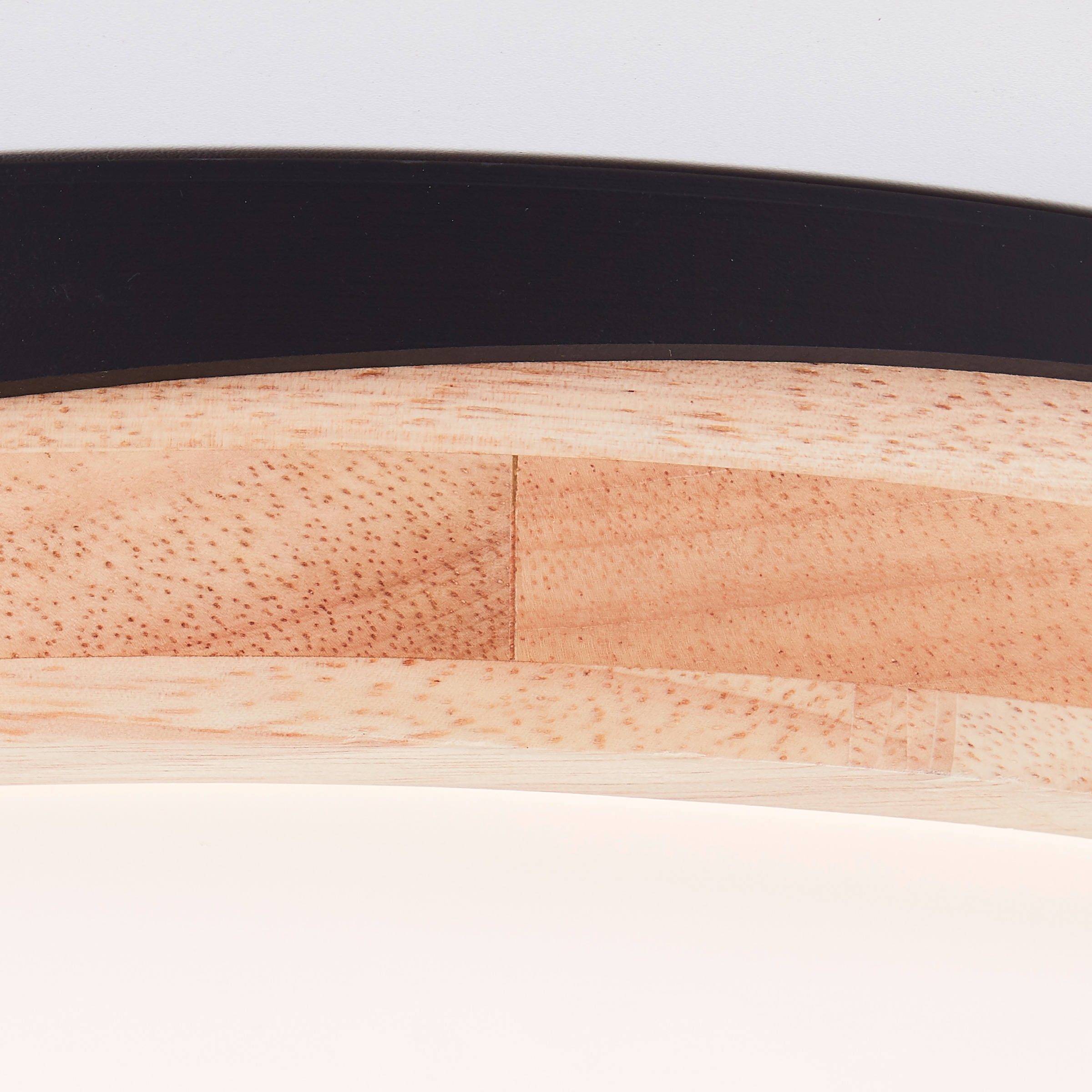 Brilliant LED Deckenleuchte »Baarlo« 1 Stk. Warmweiß Ø 35 cm, 2400 lm, 3000 K, 3-Stufen dimmbar, Holz/Metall