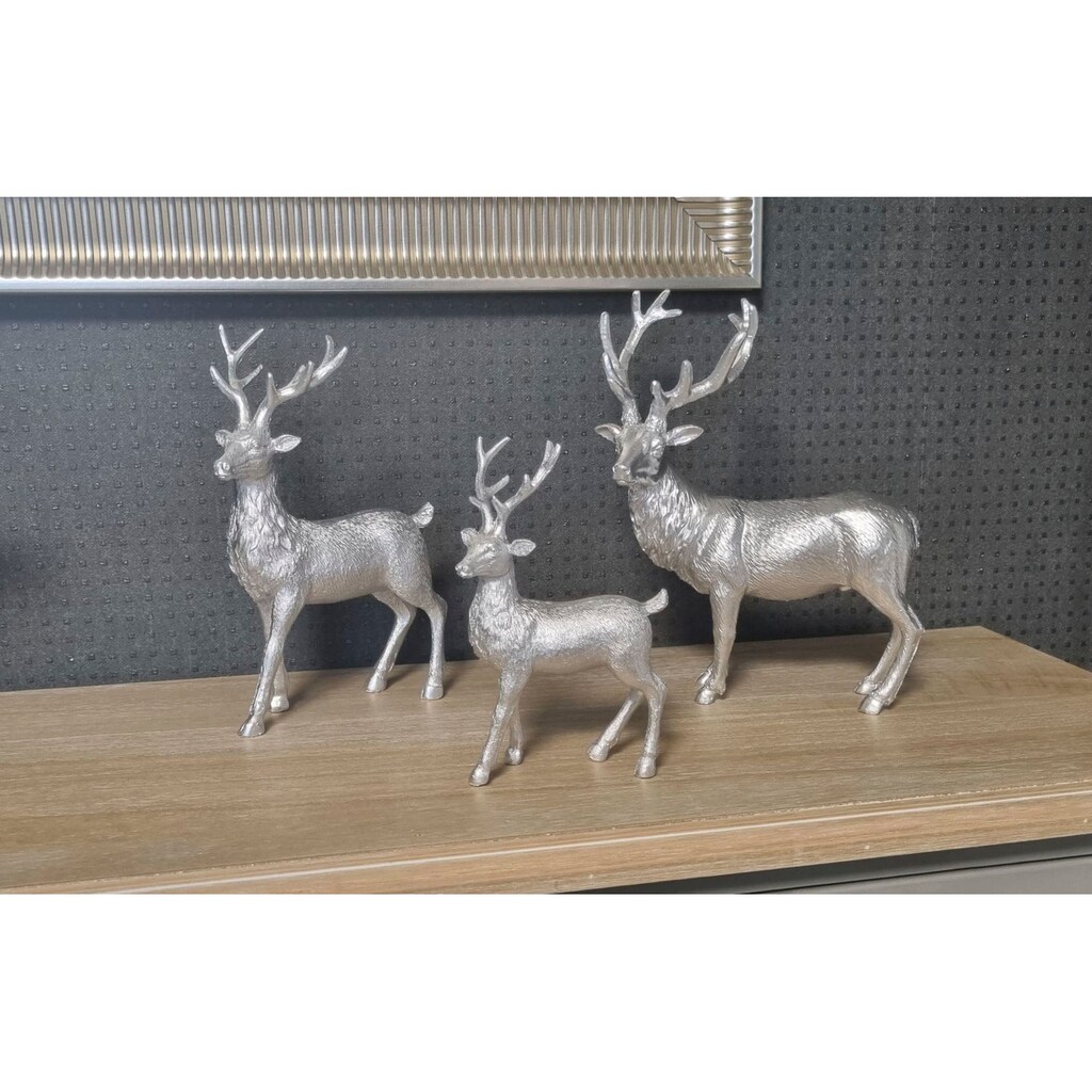 Ambiente Haus Tierfigur »Hirschfigur - stehend silber (H) 20cm«