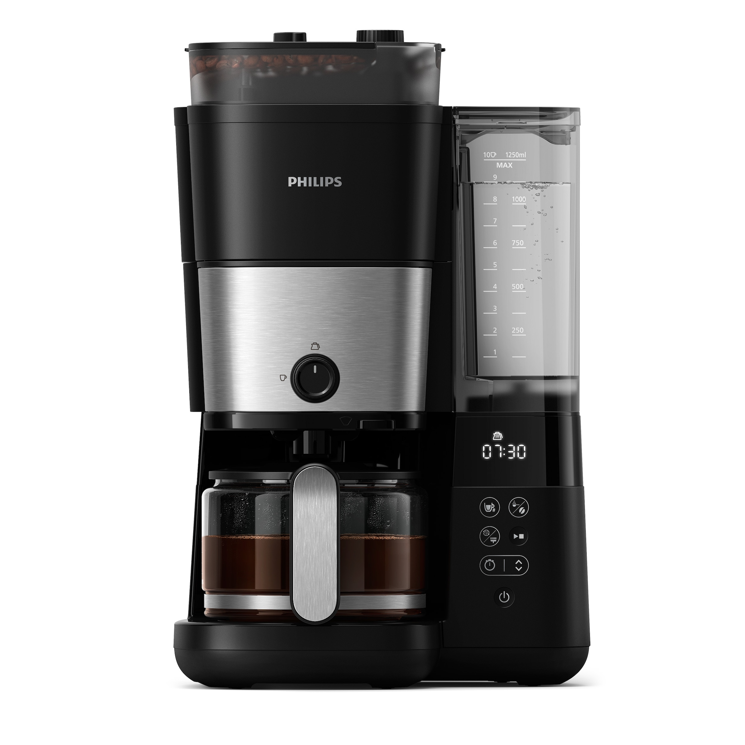 Philips Kaffeemaschine mit mit Garantie »HD7888/01 Mahlwerk Brew«, All-in-1 1x4, Jahren Dosierung Smart und mit 3 XXL Papierfilter, Kaffeebohnenbehälter