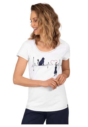 T-Shirt »TRIGEMA Atemberaubendes T-Shirt mit tollem Print«, (1 tlg.)
