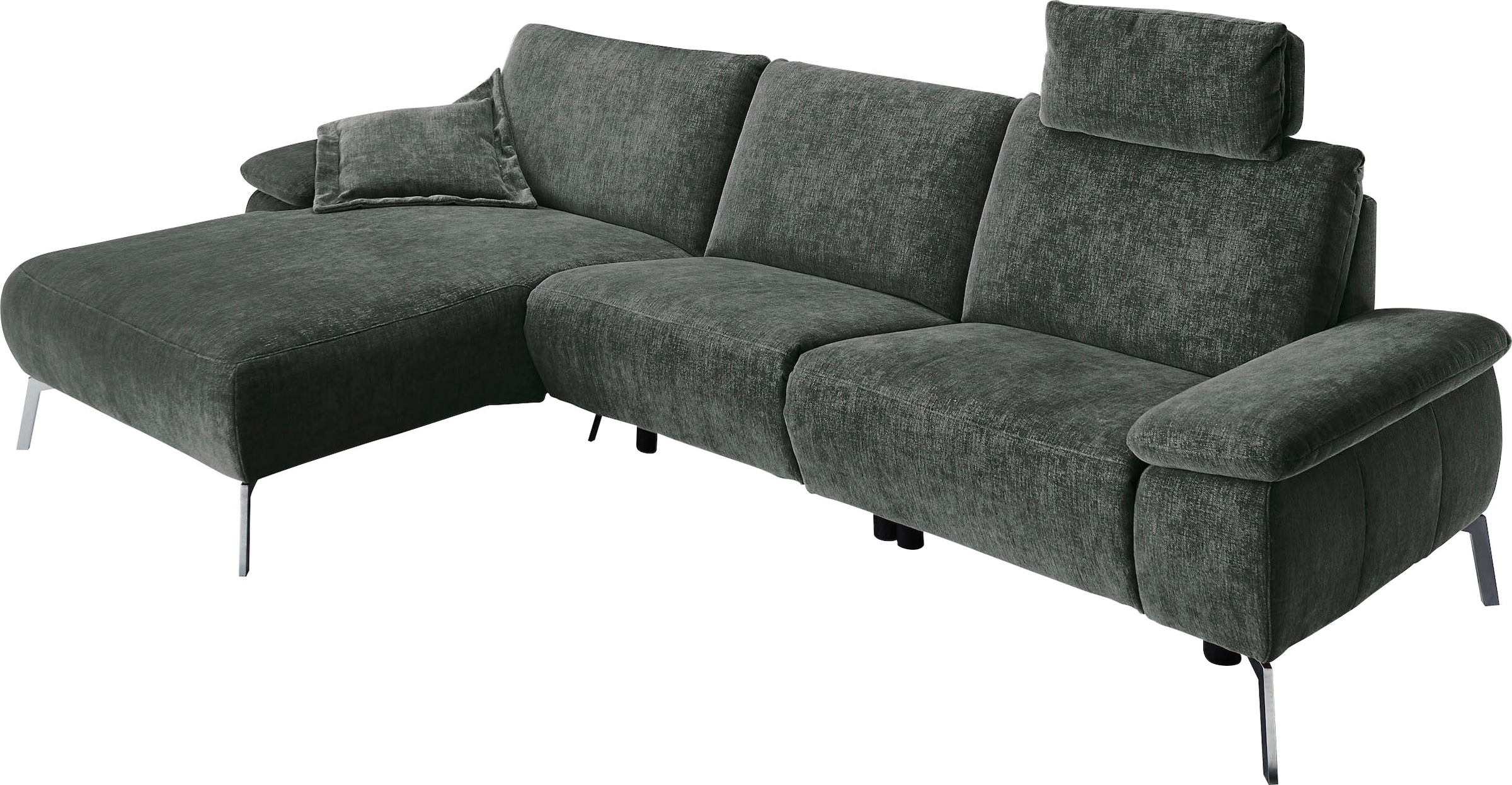 Home affaire Ecksofa »Bellini L-Form« teilmotorische Relaxfunktion an 1 Element, klappbare Armlehnen