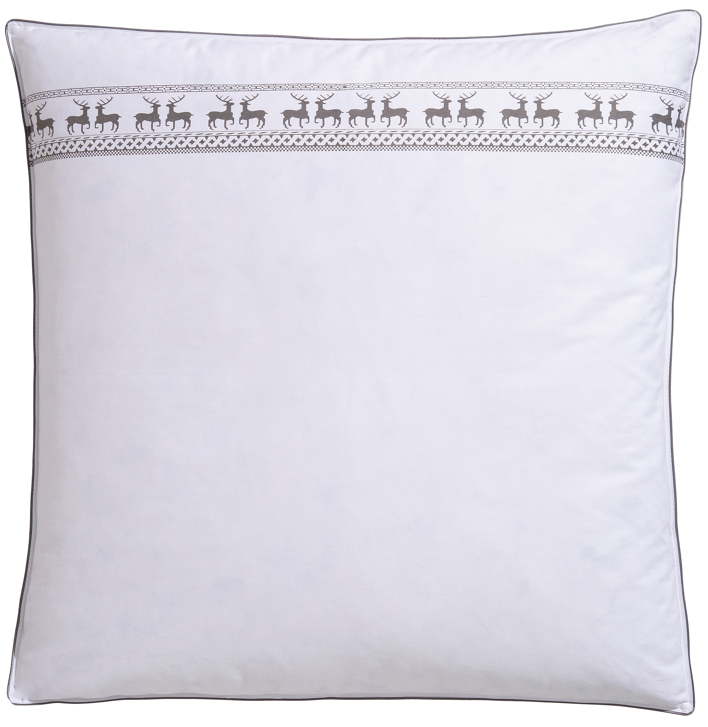 OTTO home Federkopfkissen "Forsakar, Kopfkissen 40x80 cm, 80xc80 cm" Füllung: 100% Federn Bezug: Baumwolle 1 Stk. tlg. Kissen mit skandinavischem Stil durch Elch-Aufdruck, Made in Germany