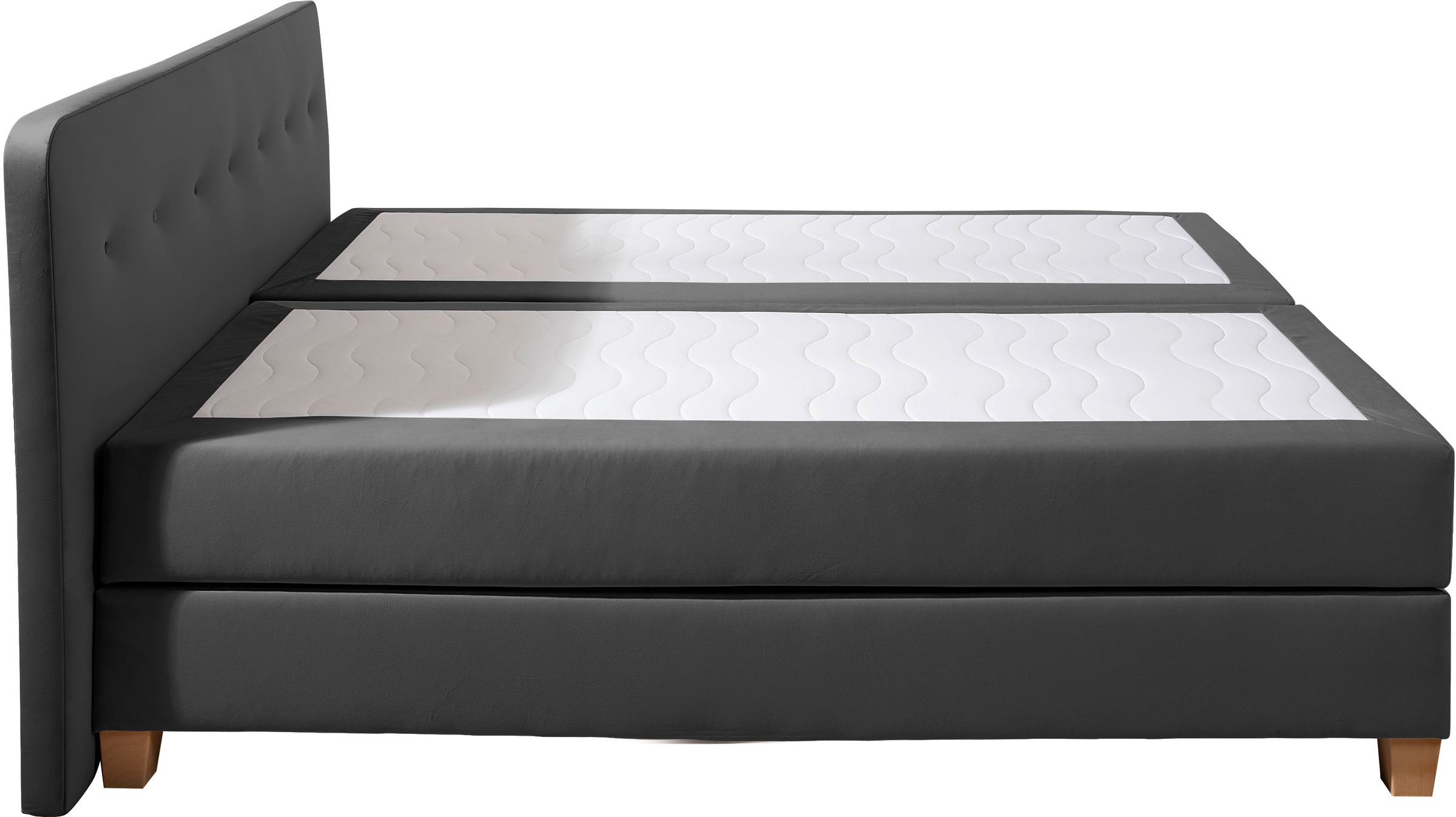 Home affaire Boxspringbett »Fargo«, inkl. Topper, in 3 Matratzenarten, in Samt- oder Strukturstoff