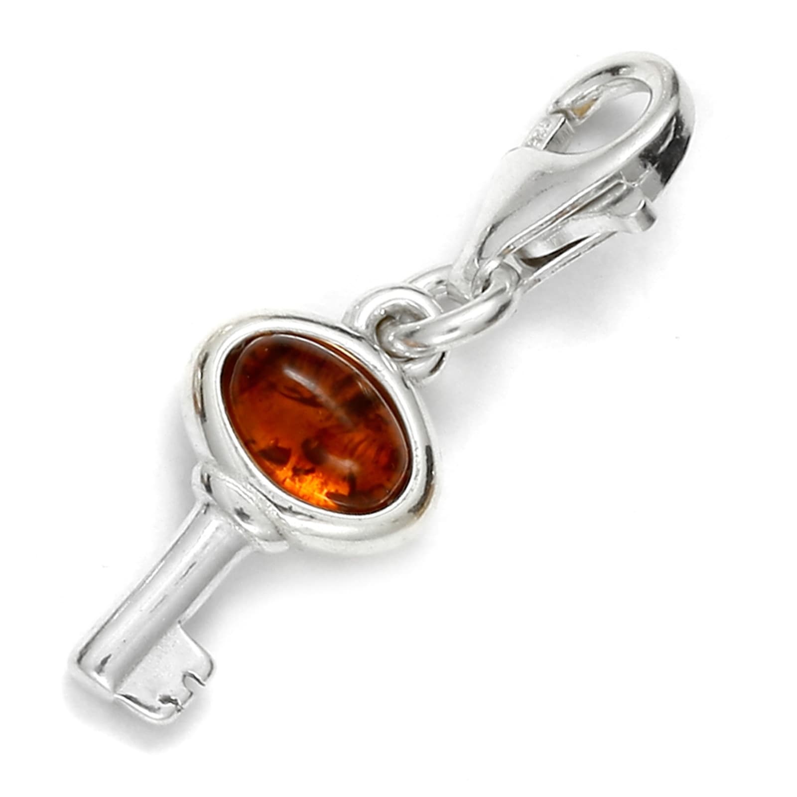 OSTSEE-SCHMUCK Kettenanhänger »- Schlüssel - Silber 925/000 - Bernstein«