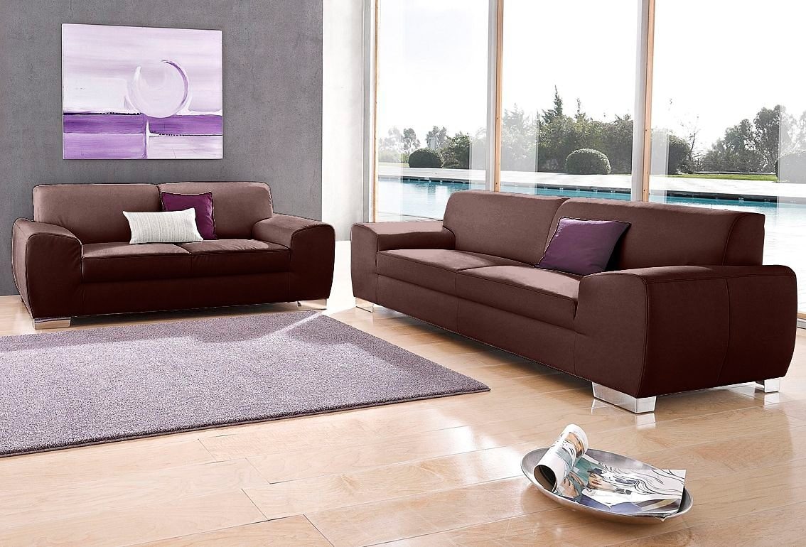 DOMO collection Polstergarnitur »Ricardo kubisch, modern und elegant, bequemes Sofa« Set, 2 Stk. tlg. Set: 2-Sitzer und 2,5-Sitzer
