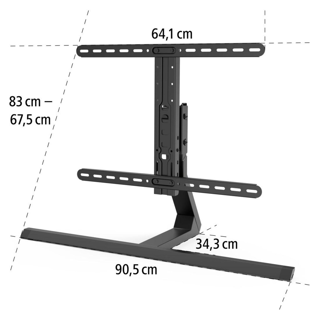 Hama TV-Standfuß »Vollbeweglicher Fernsehständer, TV Ständer bis 165cm/65Zoll Höhenverstellbarer TV-Standfuß«