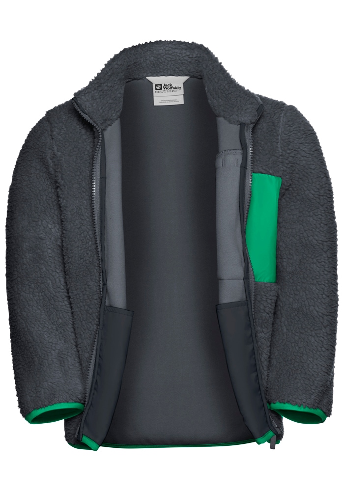 Jack Wolfskin Fleecejacke »ICE CURL JACKET K« Wärmend, winddicht, Übergangsjacke für Kinder