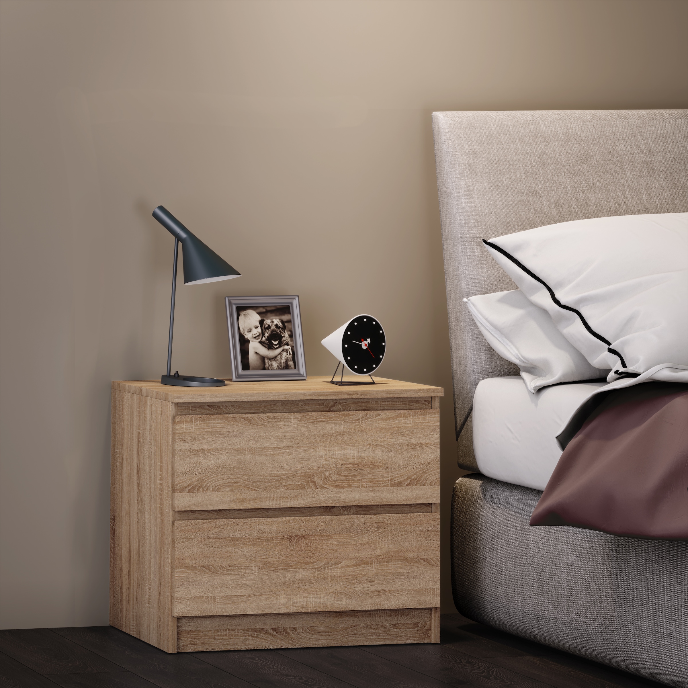 VCM Nachttisch »Holz Nachtschrank Nachttisch Schublade Breido Mini«