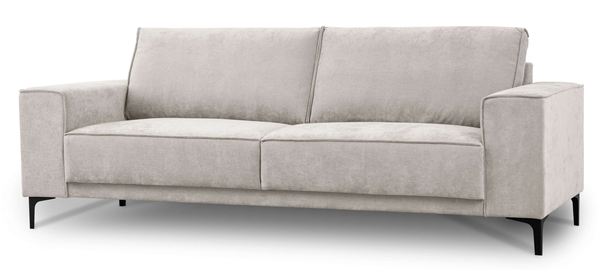 Places of Style 3-Sitzer »Oland«, 224 cm, Wellenunterfederung, Skandi-Design, Metallfüße