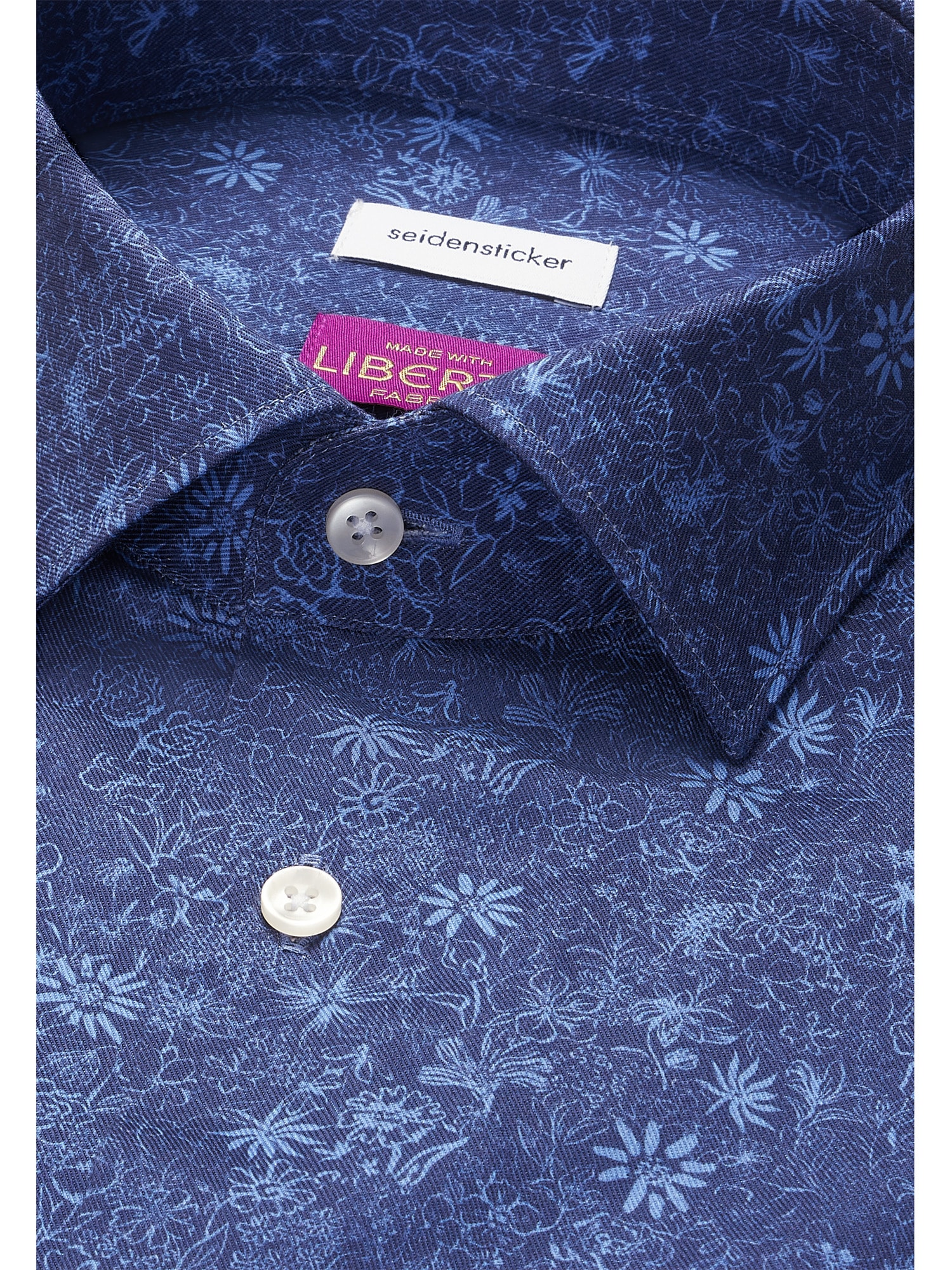 seidensticker Businesshemd »Schwarze Rose« Regular 1/1 Kentkragen Druck
